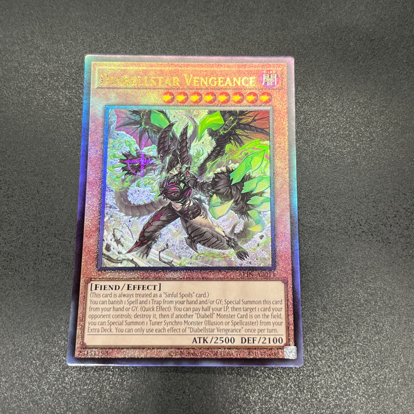 遊戯王 断罪のディアベルスター/レリーフ/英語/泰亜版