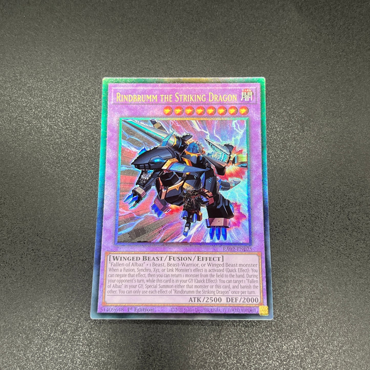 遊戯王 撃鉄竜リンドブルム/レリーフ/英語/1st/EU