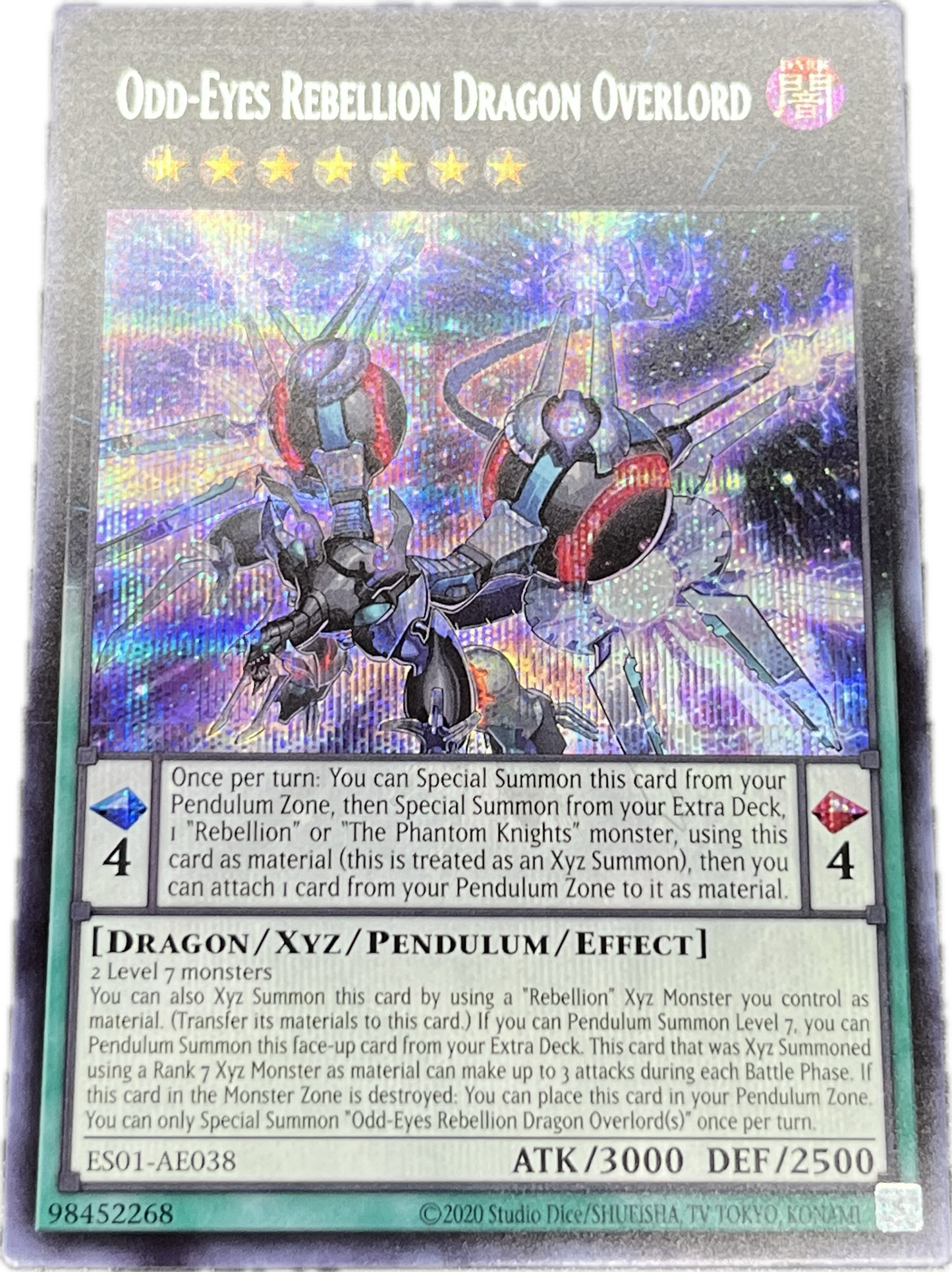 遊戯王 覇王黒竜オッドアイズ・リベリオン・ドラゴン-オーバーロード/シークレット/英語/泰亜版