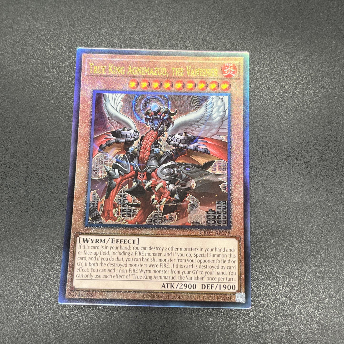 遊戯王 真竜皇アグニマズドV/レリーフ/英語/泰亜版