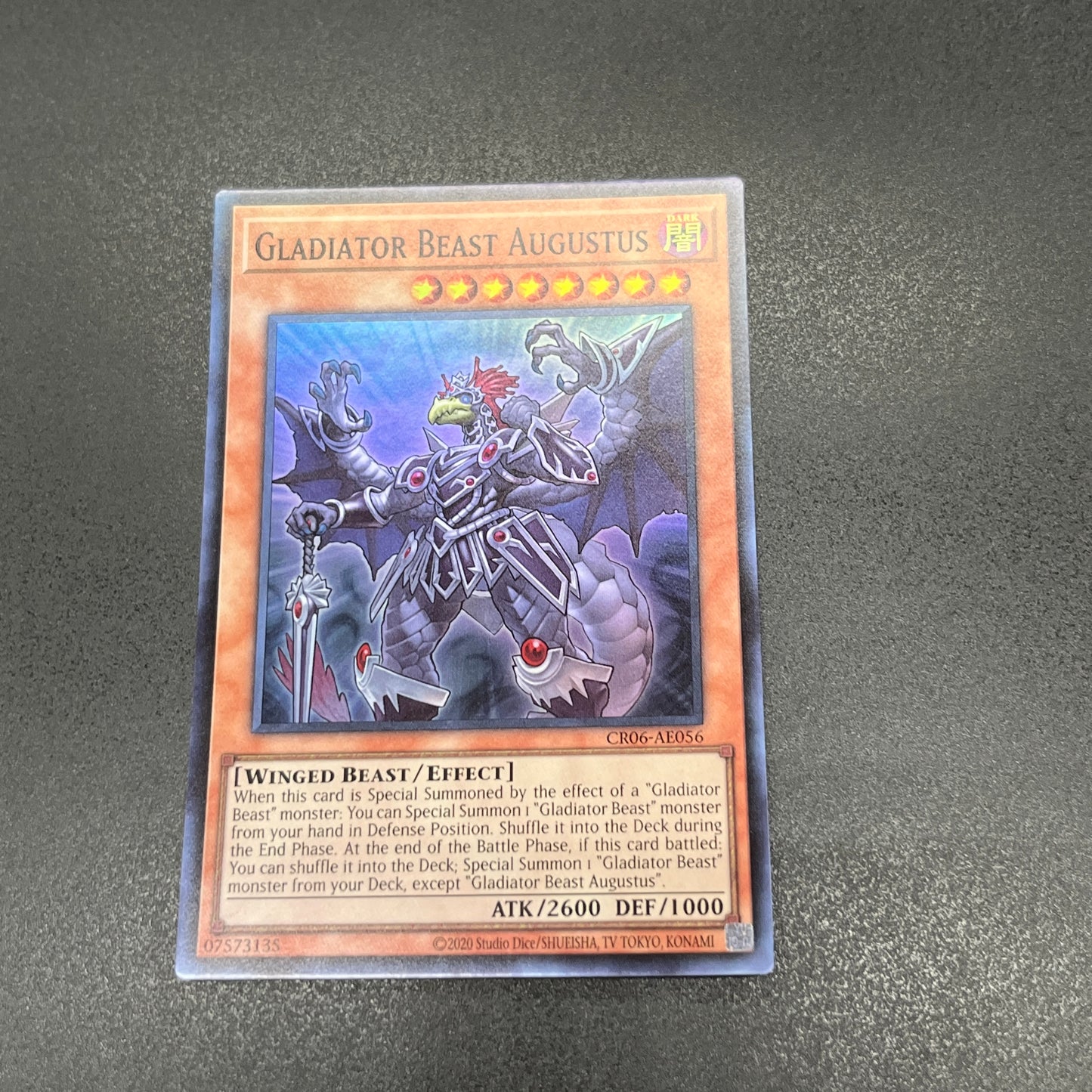 遊戯王 剣闘獣アウグストル/スーパー/英語/泰亜版