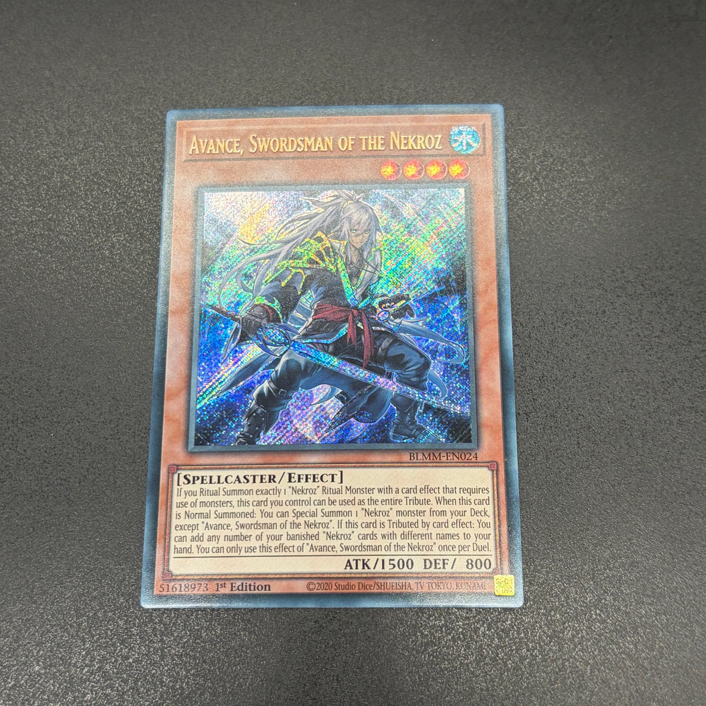 遊戯王 影霊衣の魔剣士 アバンス/シークレット/1st/英語