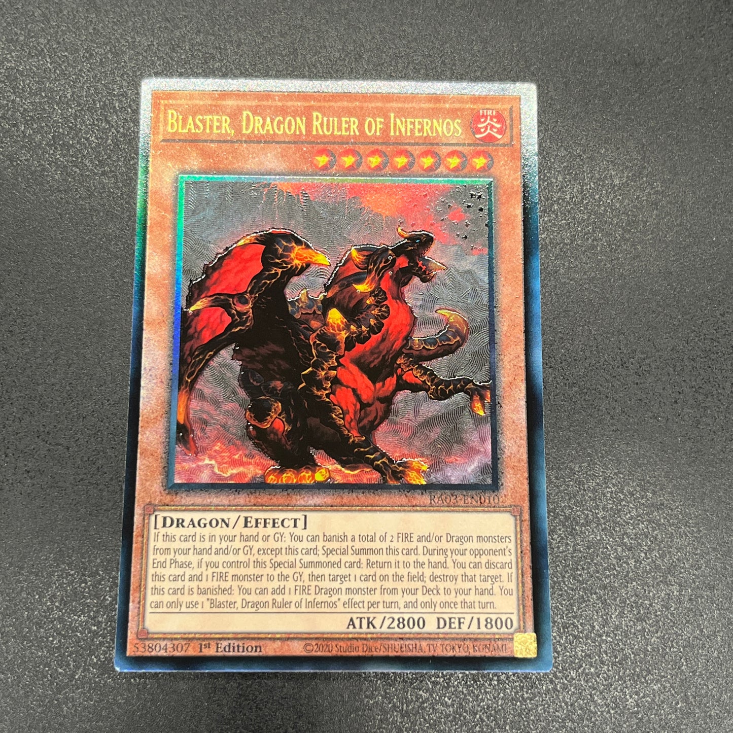 遊戯王 焔征竜-ブラスター/レリーフ/英語/1st/EU版