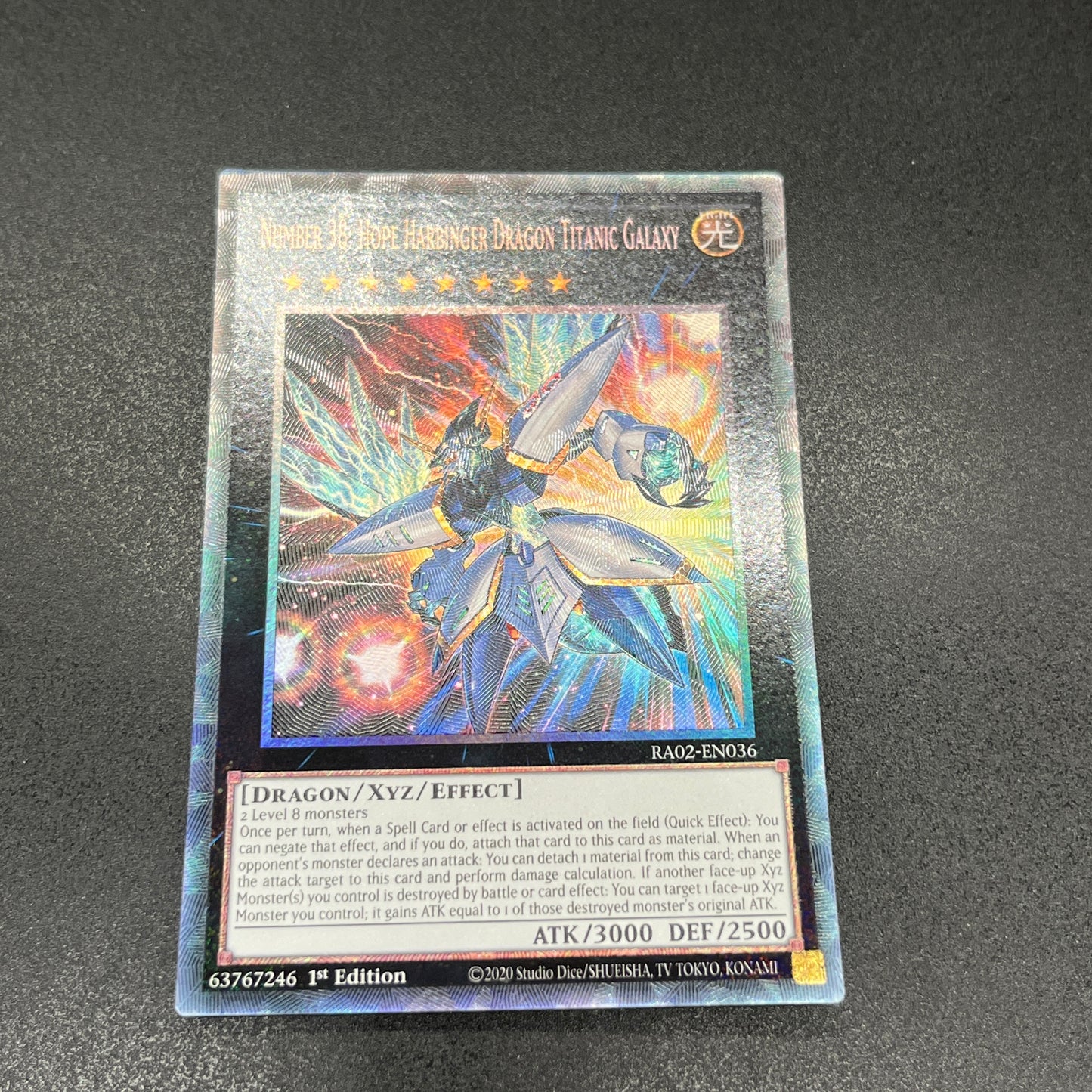 遊戯王 No.38 希望魁竜タイタニック・ギャラクシー/コレクターズ/英語/1st/EU版