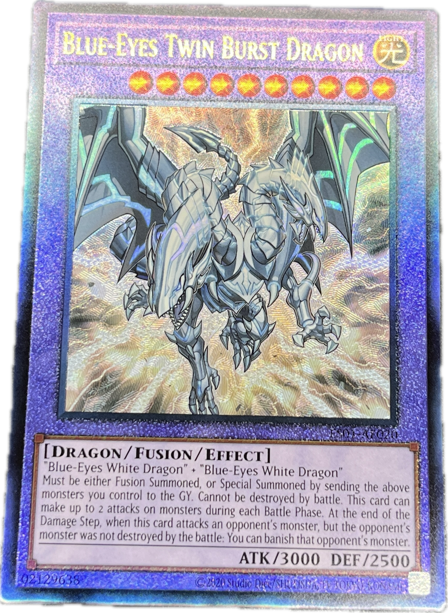 遊戯王 青眼の双爆裂龍/レリーフ/英語/泰亜版