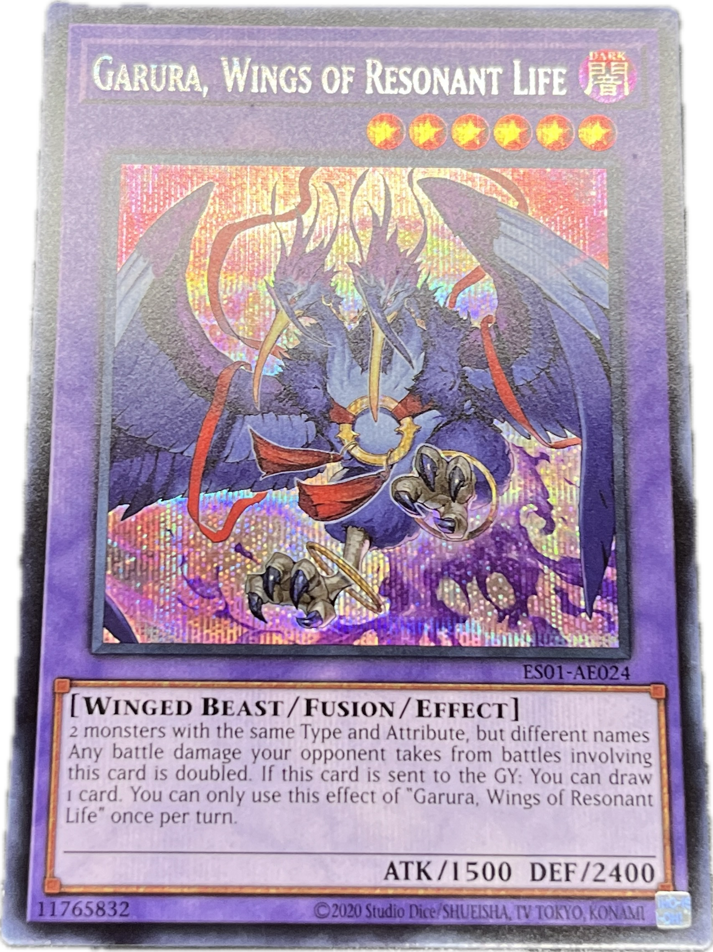 遊戯王 共命の翼ガルーラ/シークレット/英語/泰亜版