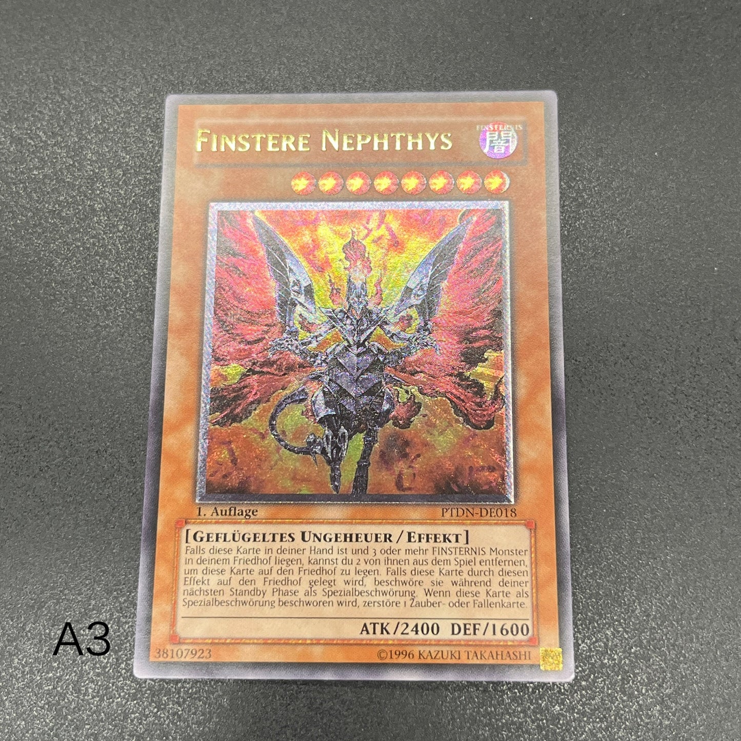 遊戯王　ダーク・ネフティス/レリーフ/ドイツ語/1st/EU版