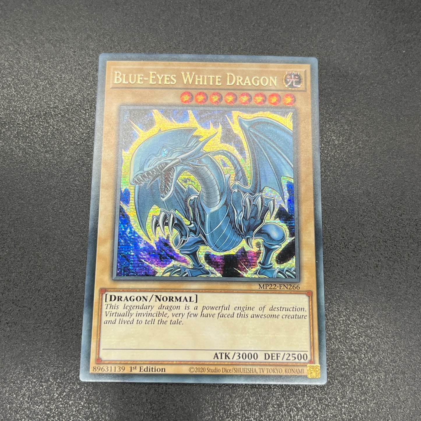 遊戯王　青眼の白龍/シークレット/英語/1st/EU版