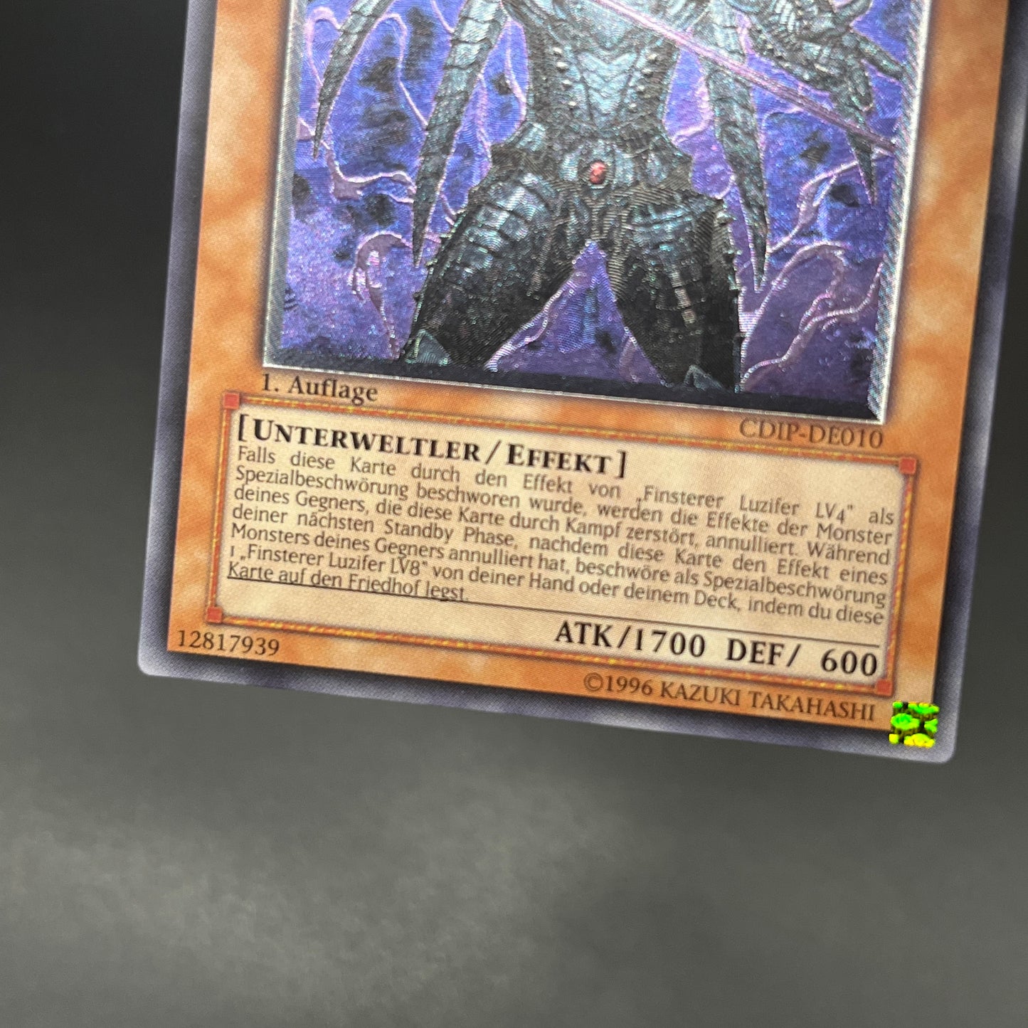 遊戯王　漆黒の魔王 ＬＶ６/レリーフ/ドイツ語/1st/EU