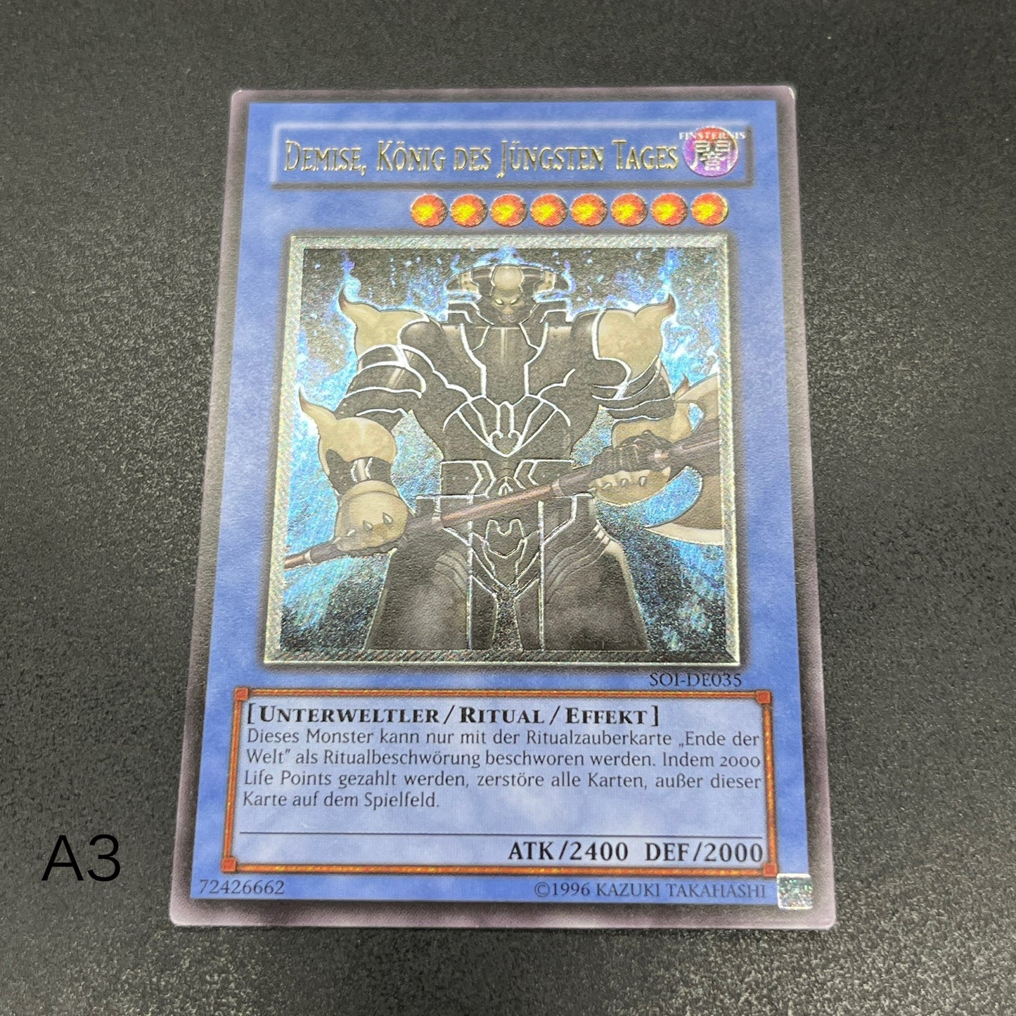 遊戯王　終焉の王デミス/レリーフ/ドイツ語/EU版