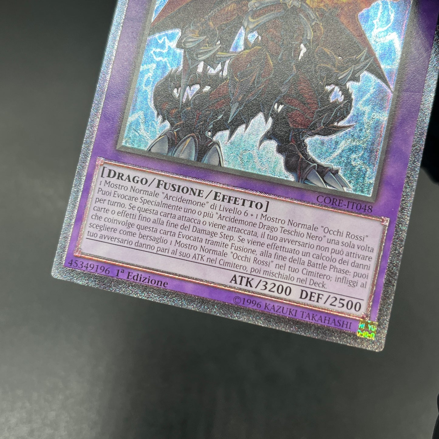 遊戯王　悪魔竜ブラック・デーモンズ・ドラゴン/レリーフ/イタリア/1st/EU版