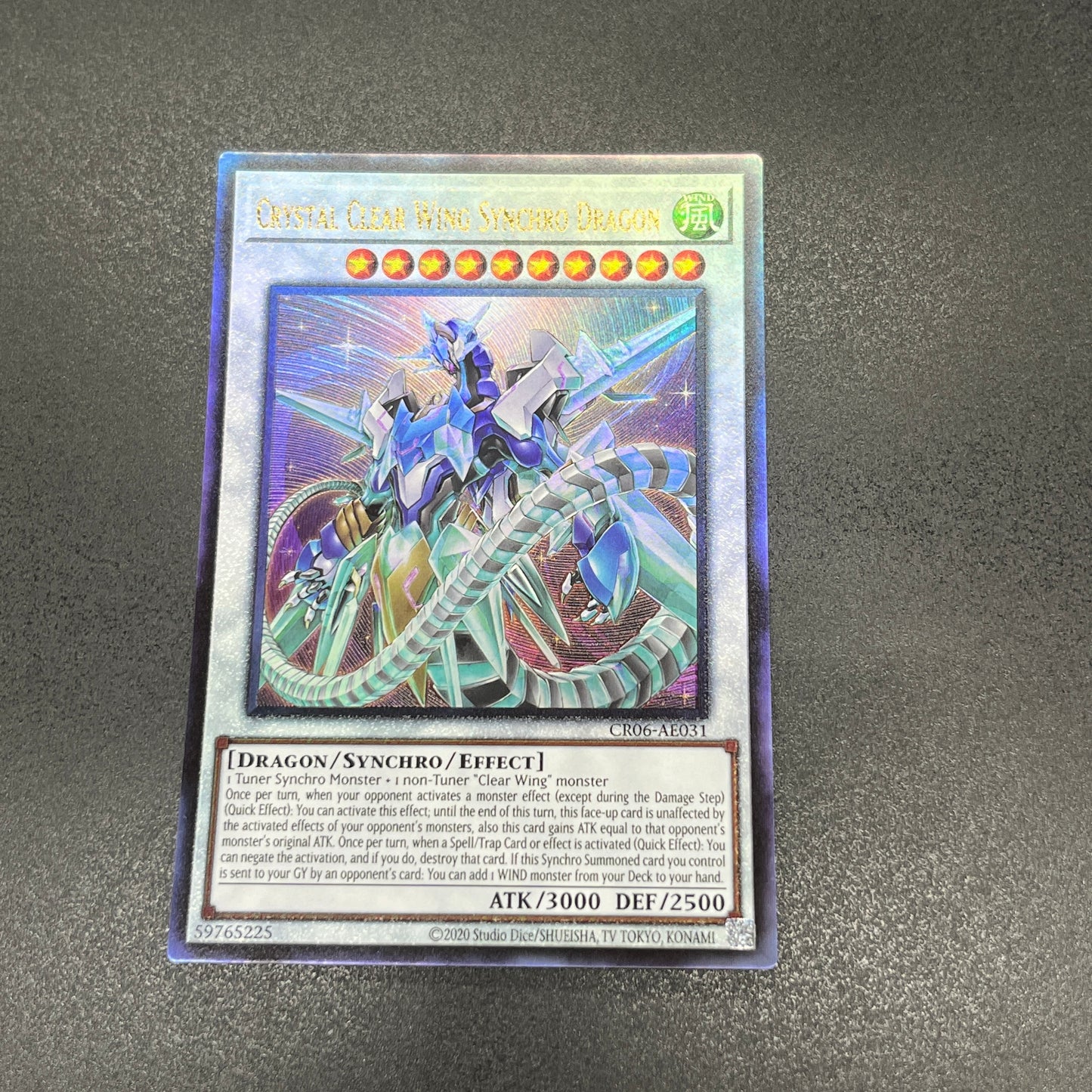 遊戯王　クリスタルクリアウィング・シンクロ・ドラゴン/レリーフ/英語/泰亜版