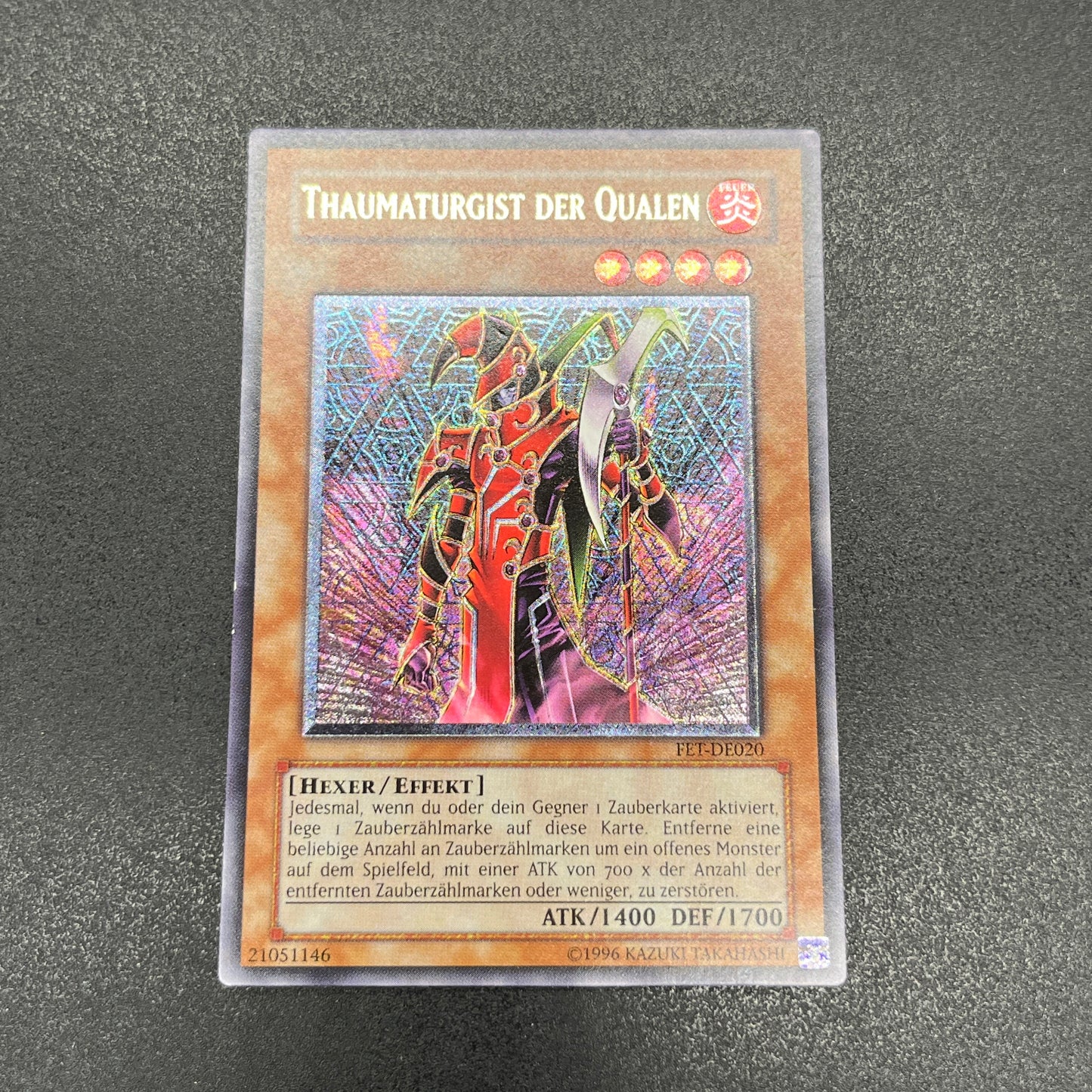 遊戯王　ブラッド・マジシャン－煉獄の魔術師－/レリーフ/ドイツ語/EU版