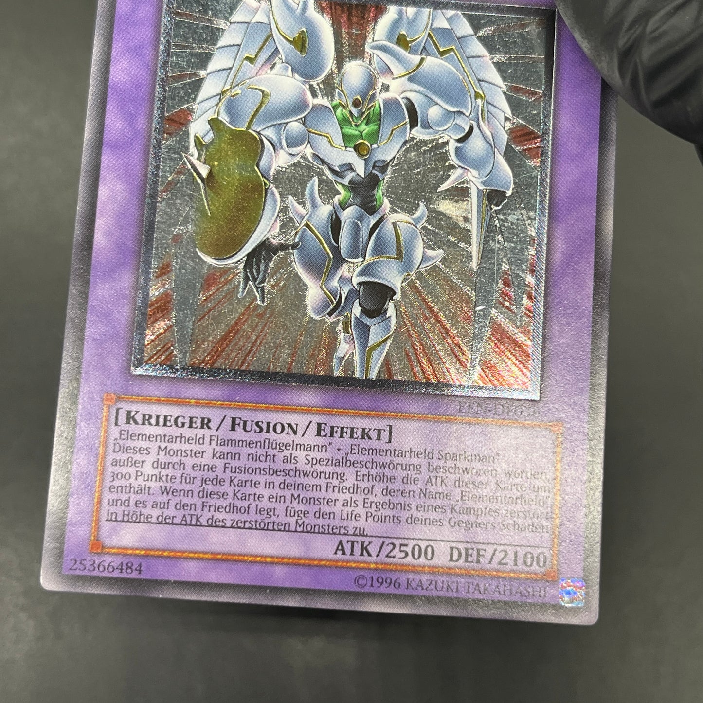 遊戯王　Ｅ・ＨＥＲＯ シャイニング・フレア・ウィングマン/レリーフ/ドイツ/EU版