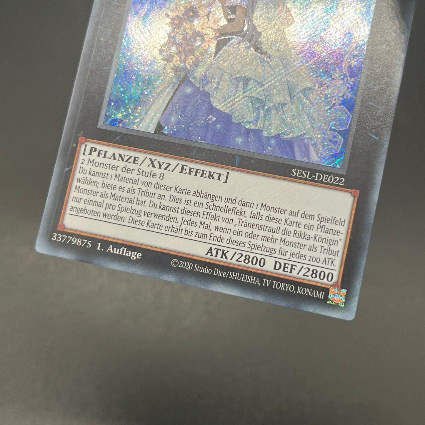 遊戯王　六花聖ティアドロップ/シークレット/ドイツ語/1st/EU版