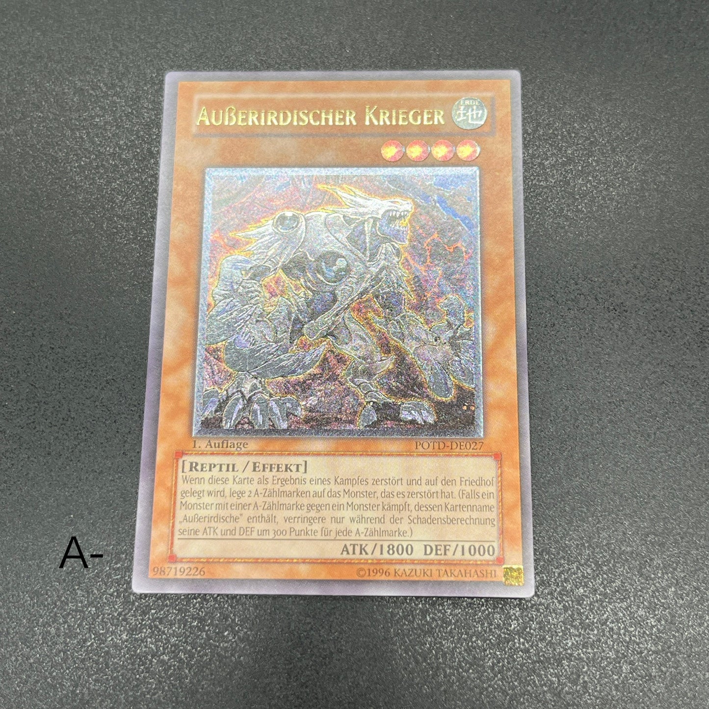 遊戯王　エーリアン・ウォリアー/レリーフ/ドイツ/1st/EU版