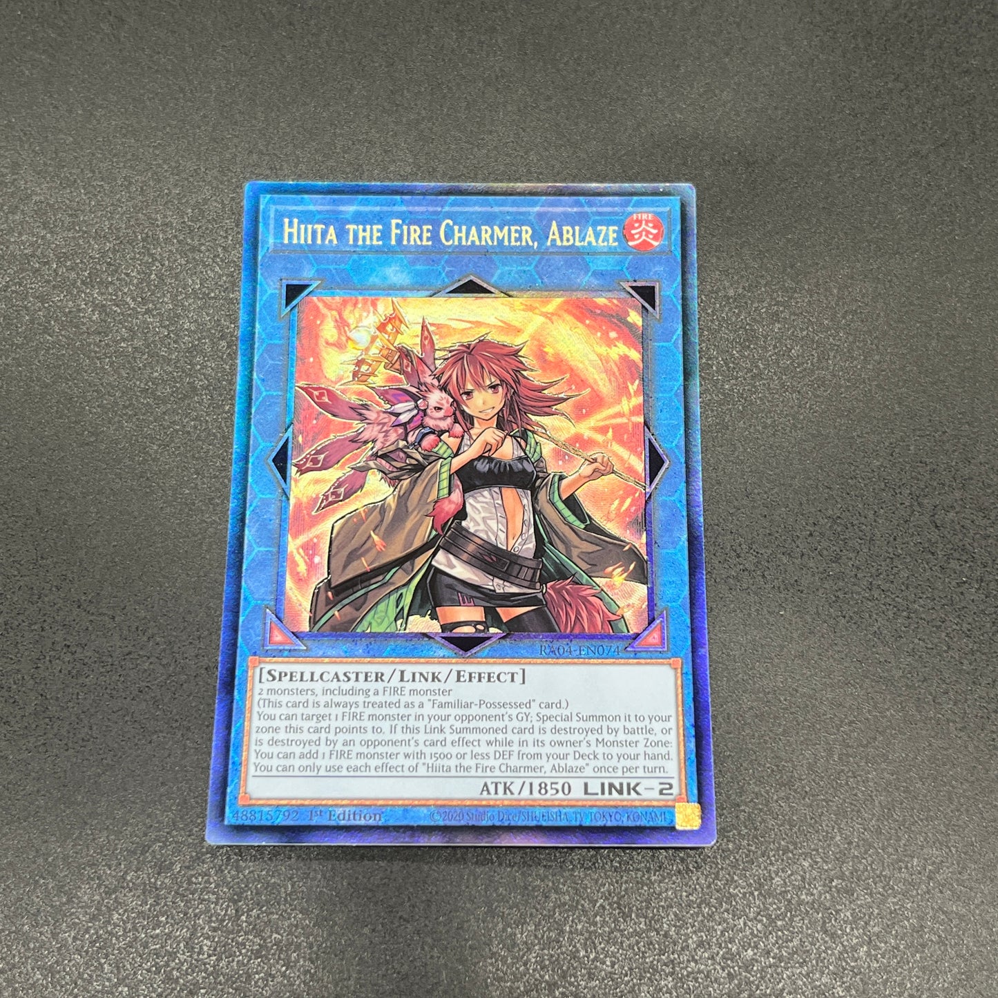 遊戯王　灼熱の火霊使いヒータ/レリーフ/英語/1st/EU