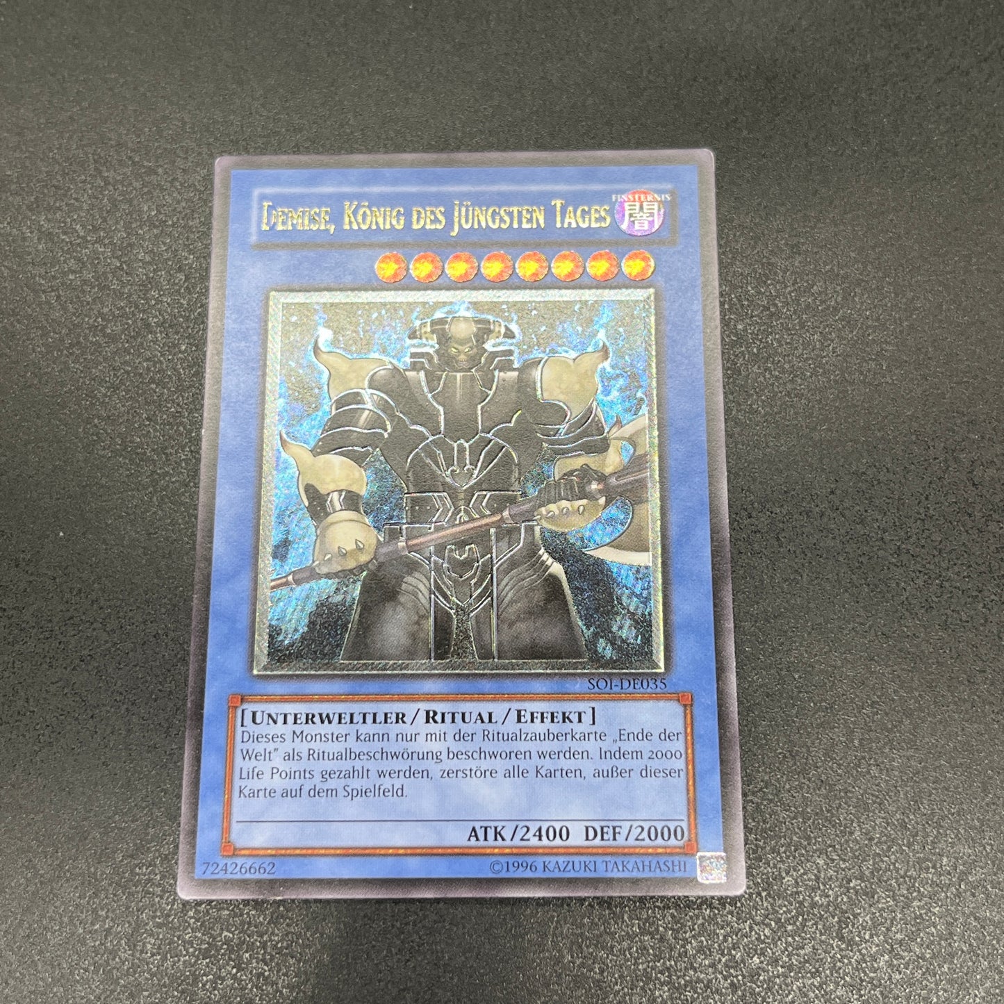 遊戯王　終焉の王デミス/レリーフ/ドイツ語/EU版