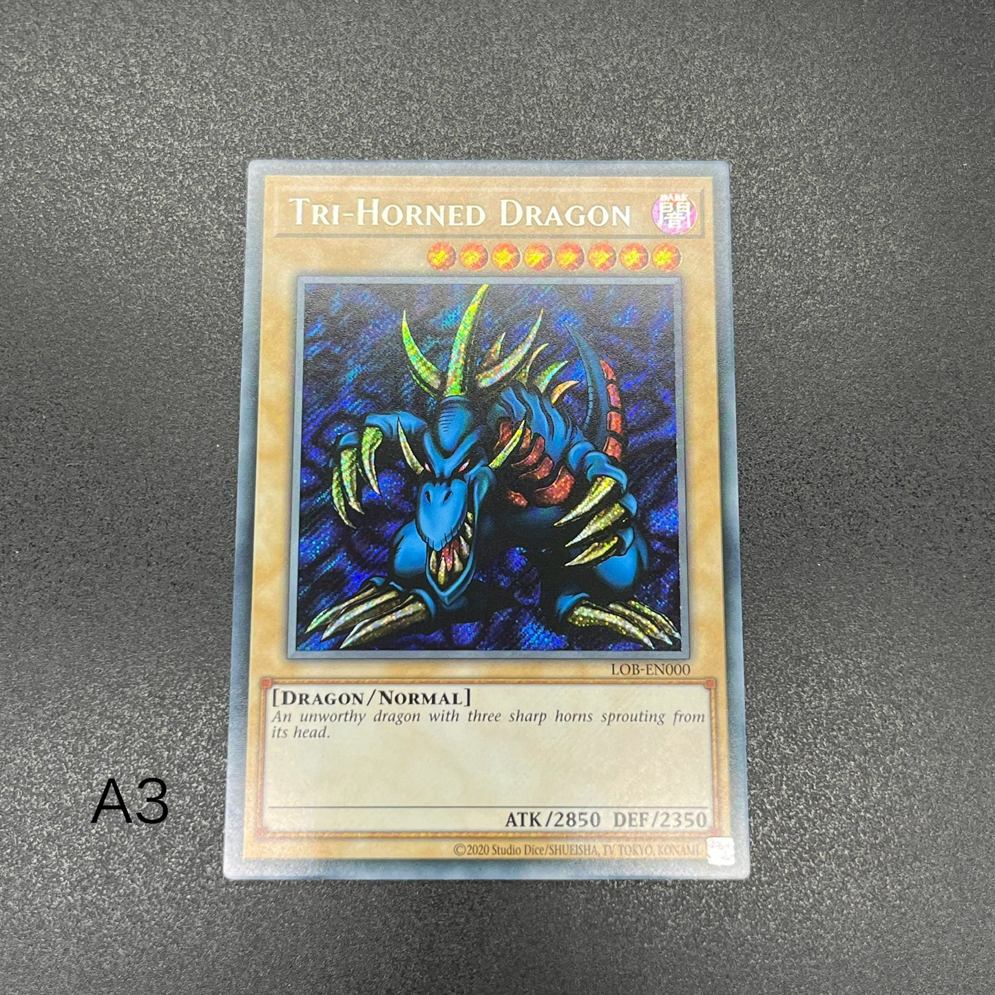 遊戯王　トライホーン・ドラゴン/シークレット/英語/EU版