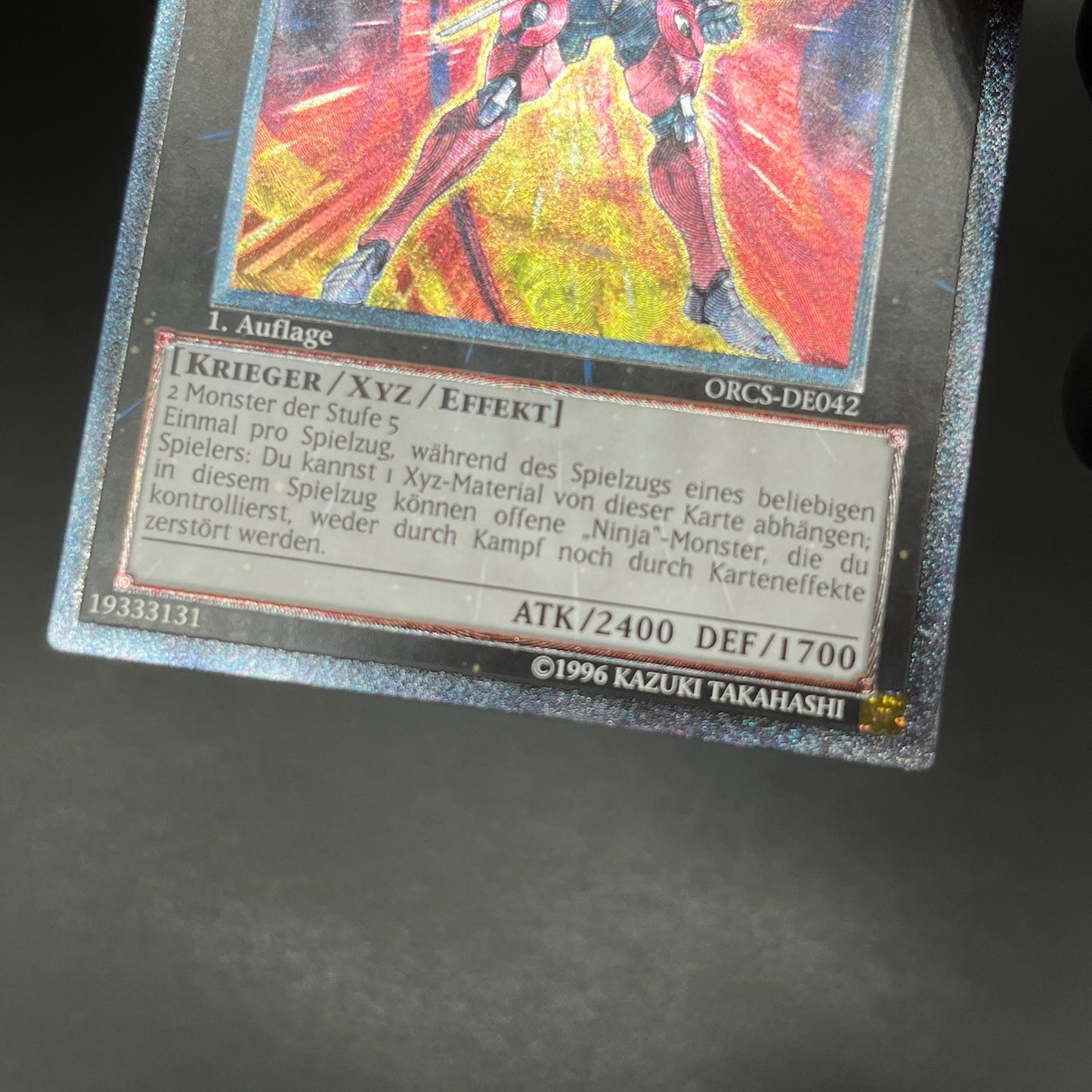 遊戯王　Ｎｏ.１２ 機甲忍者クリムゾン・シャドー/レリーフ/ドイツ/1st/EU版