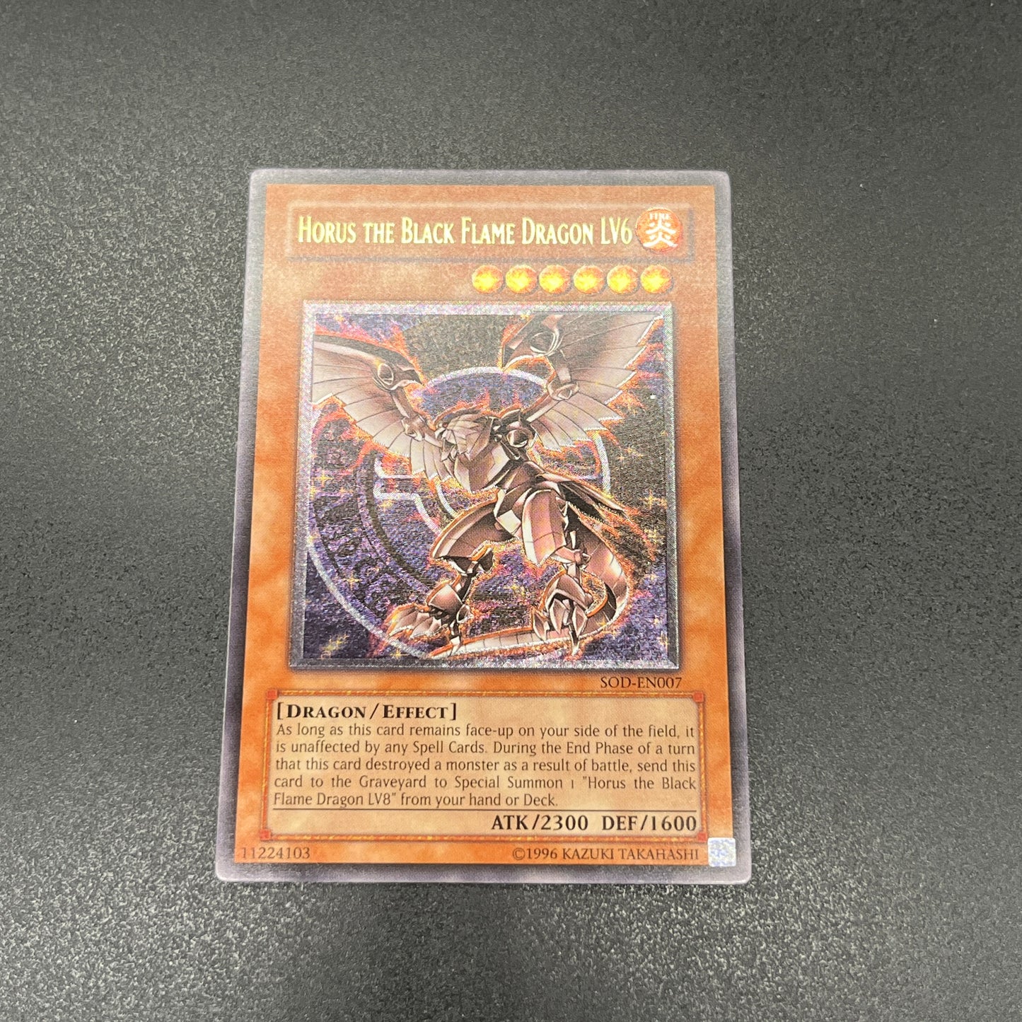 遊戯王　ホルスの黒炎竜 ＬＶ６/レリーフ/英語