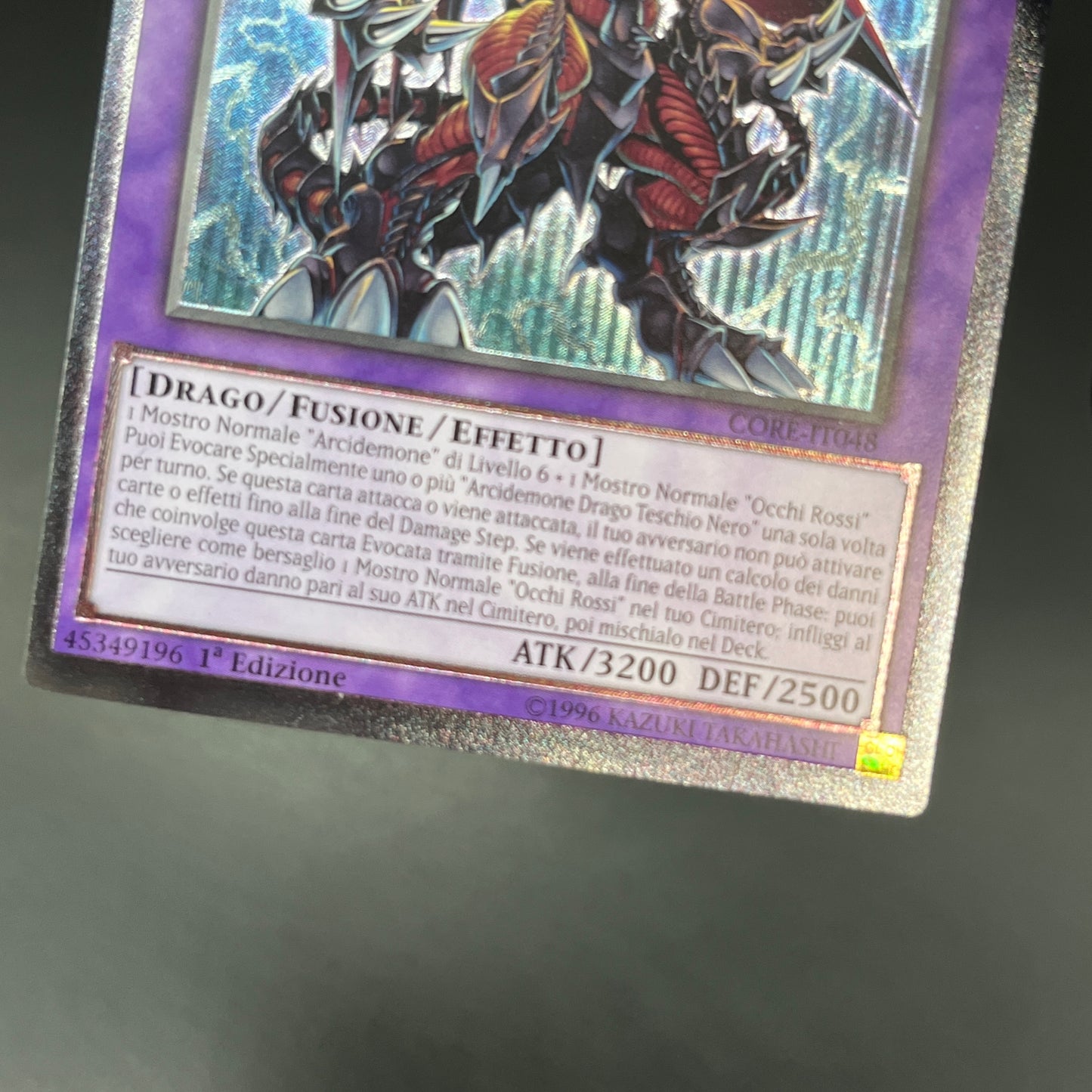 遊戯王　悪魔竜ブラック・デーモンズ・ドラゴン/レリーフ/イタリア/1st/EU版