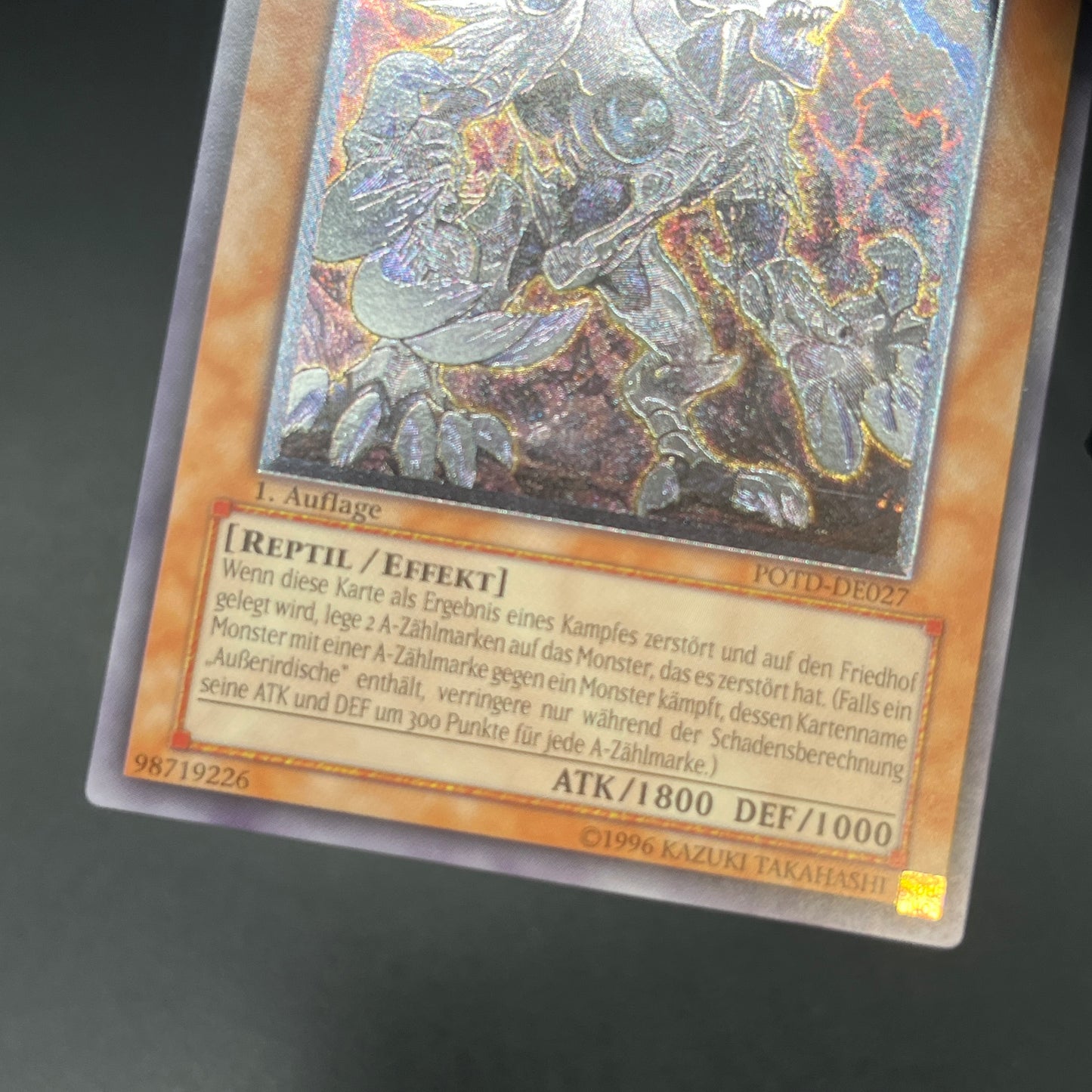 遊戯王　エーリアン・ウォリアー/レリーフ/ドイツ/1st/EU版