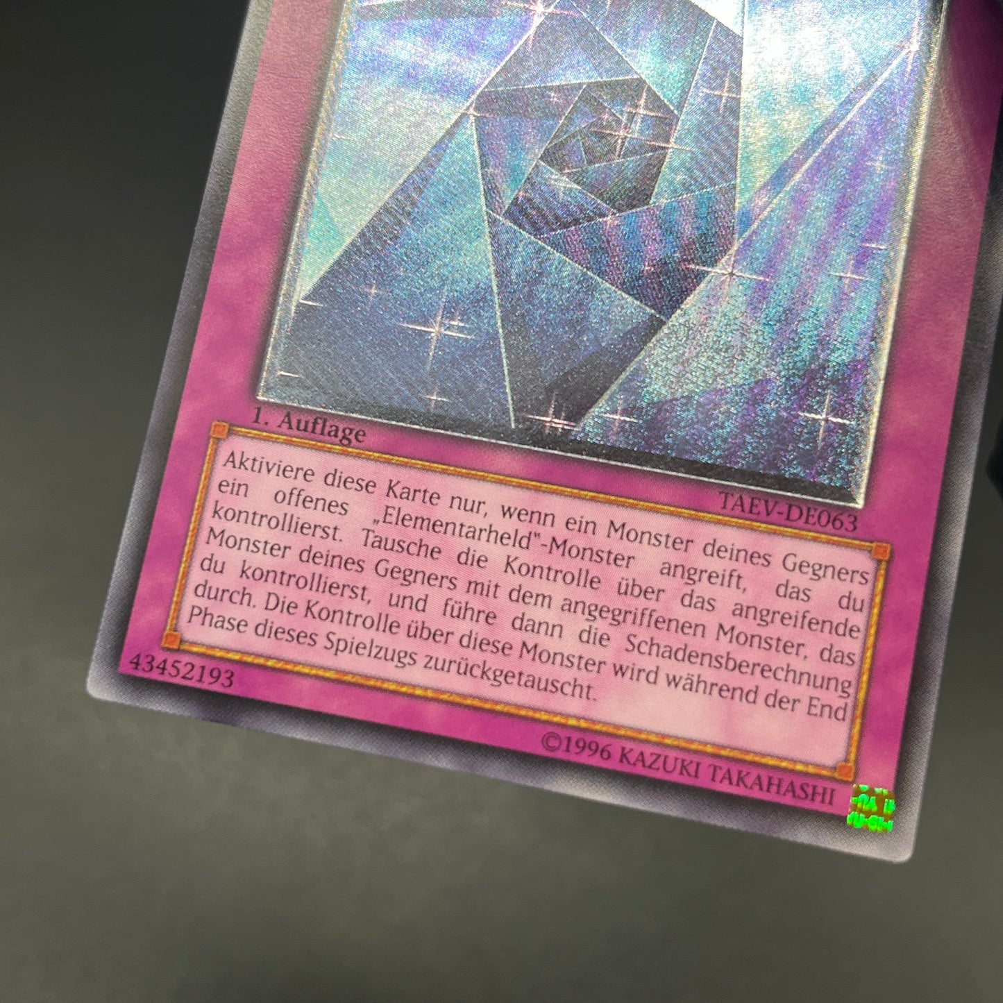 遊戯王　異次元トンネル－ミラーゲート－/レリーフ/ドイツ語/1st/EU版