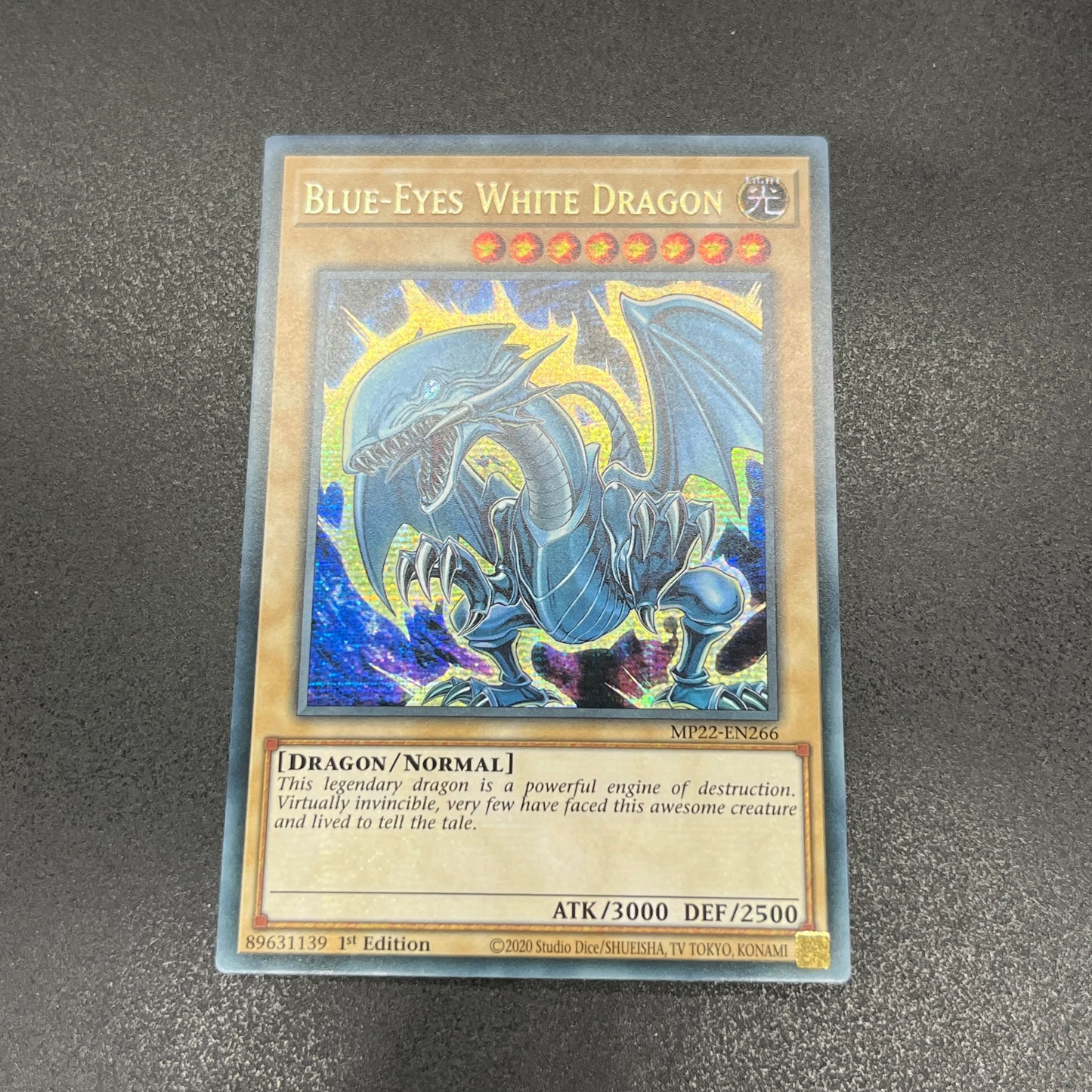 遊戯王　青眼の白龍/シークレット/英語/1st/EU版