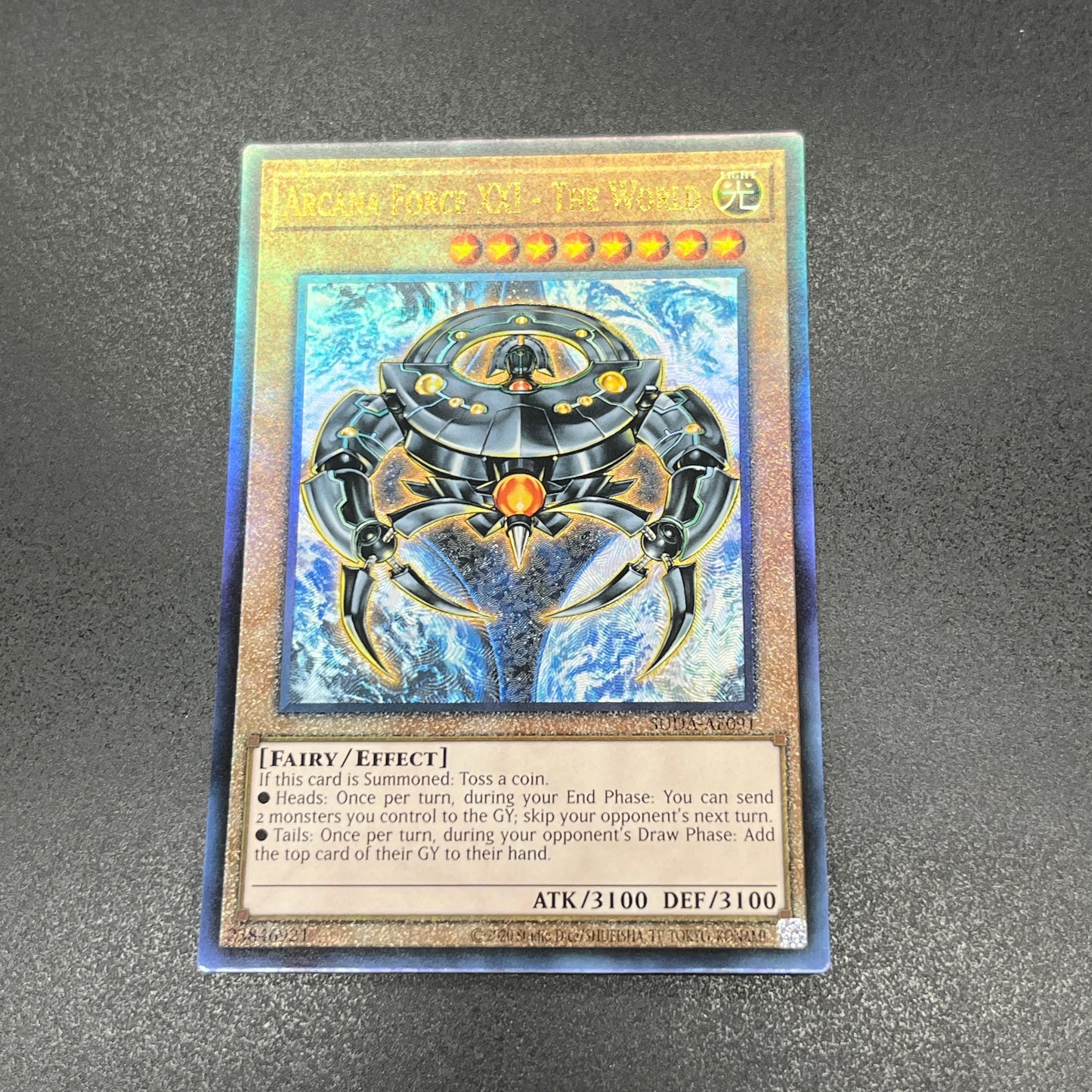 遊戯王　アルカナフォースＸＸＩ－ＴＨＥ ＷＯＲＬＤ/レリーフ/英語/泰亜版