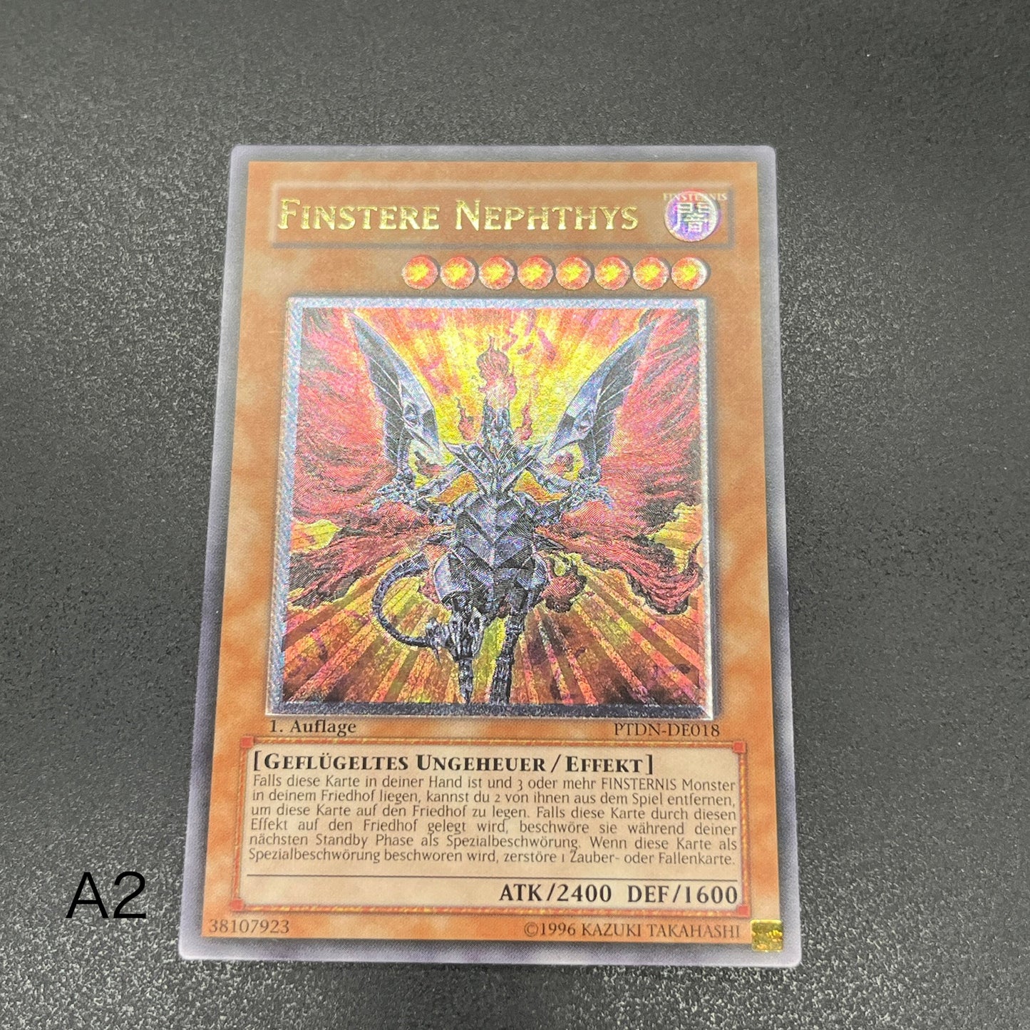 遊戯王　ダーク・ネフティス/レリーフ/ドイツ語/1st/EU版