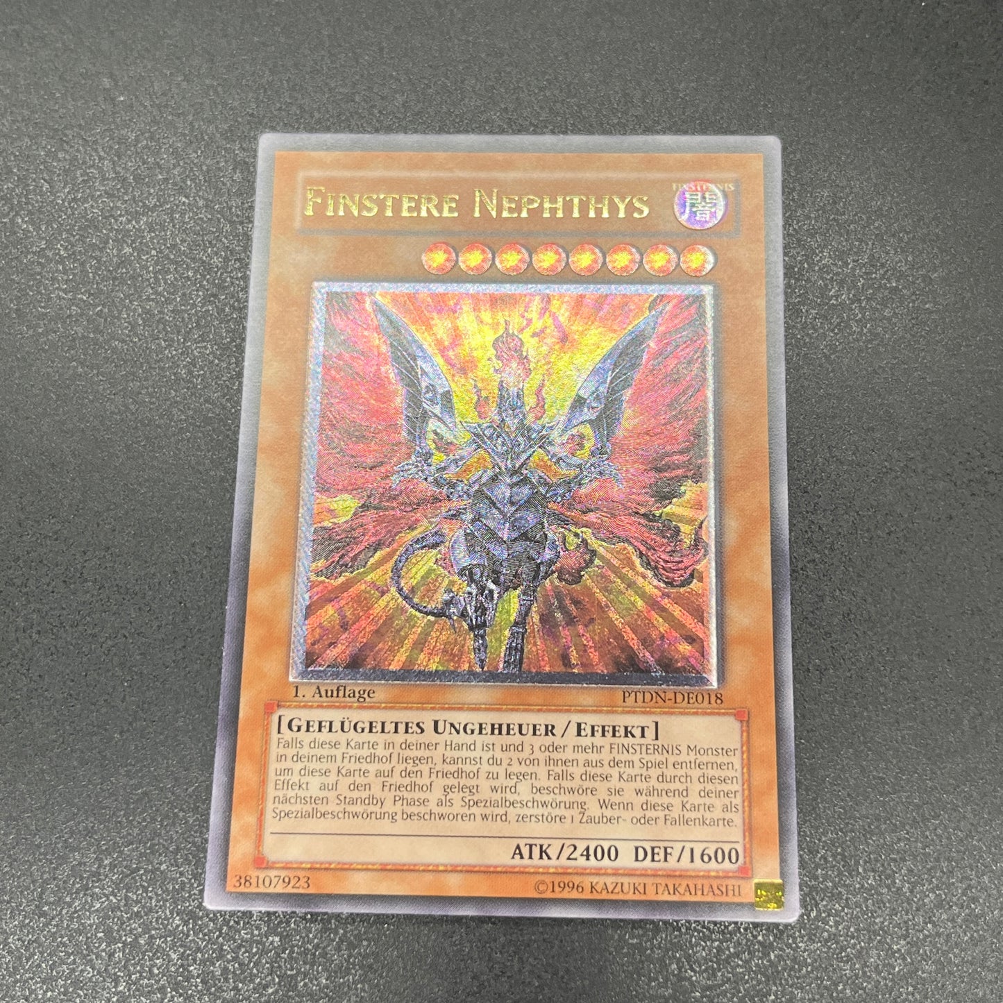 遊戯王　ダーク・ネフティス/レリーフ/ドイツ語/1st/EU版