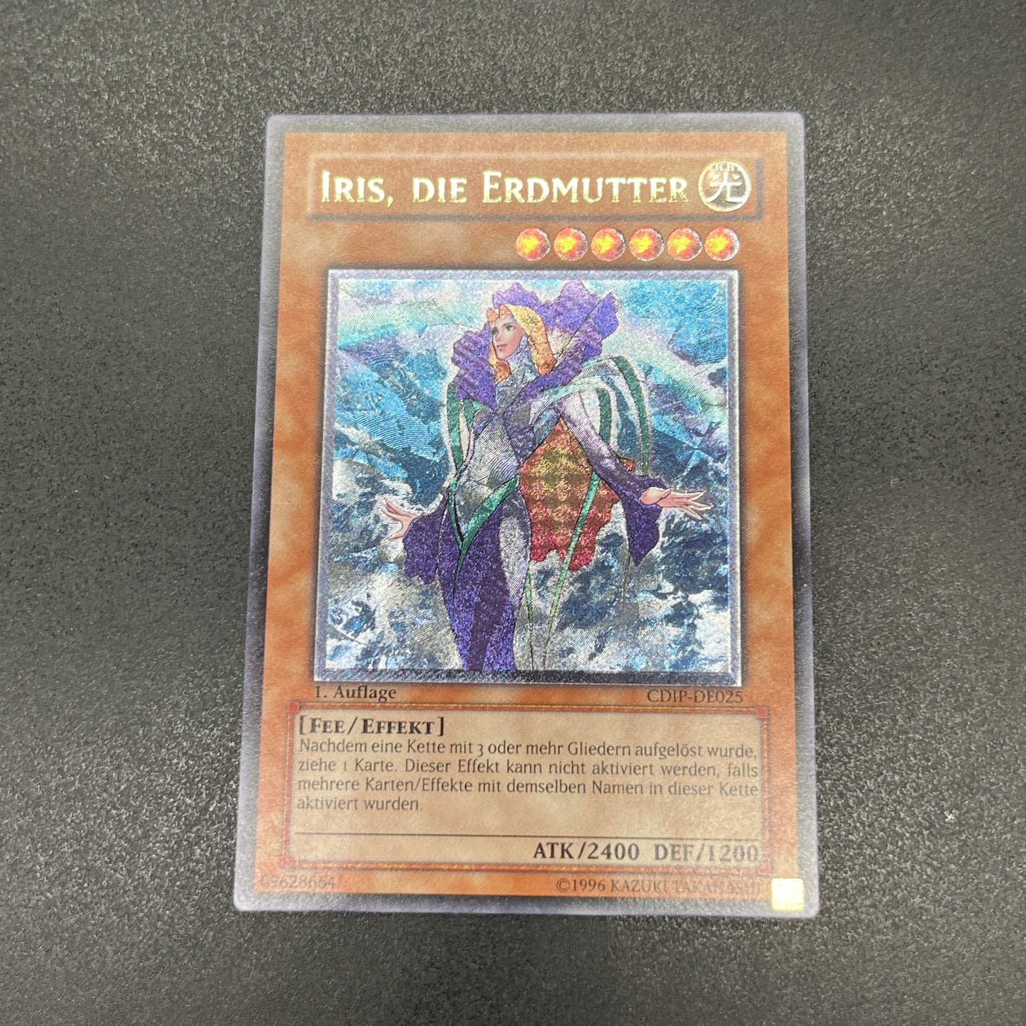 遊戯王　地母神アイリス/レリーフ/ドイツ語/1st/EU版