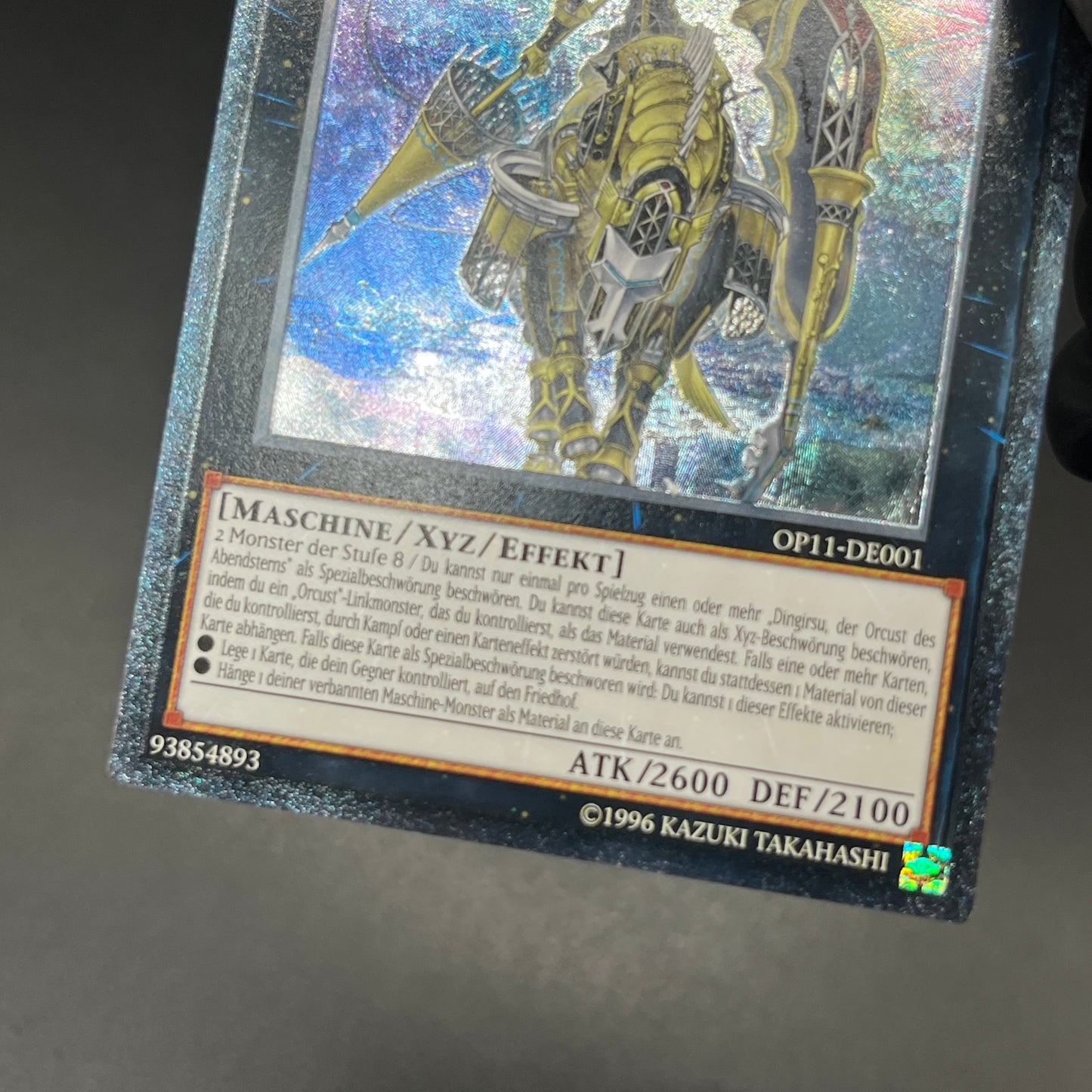 遊戯王　宵星の機神ディンギルス/レリーフ/ドイツ/EU版