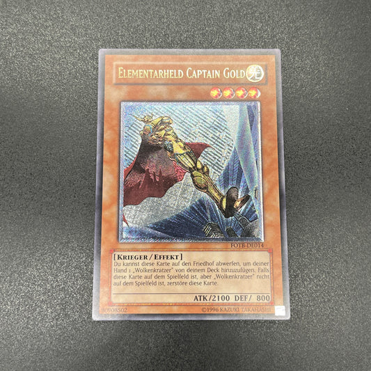 遊戯王　Ｅ・ＨＥＲＯ キャプテン・ゴールド/レリーフ/ドイツ語/EU版