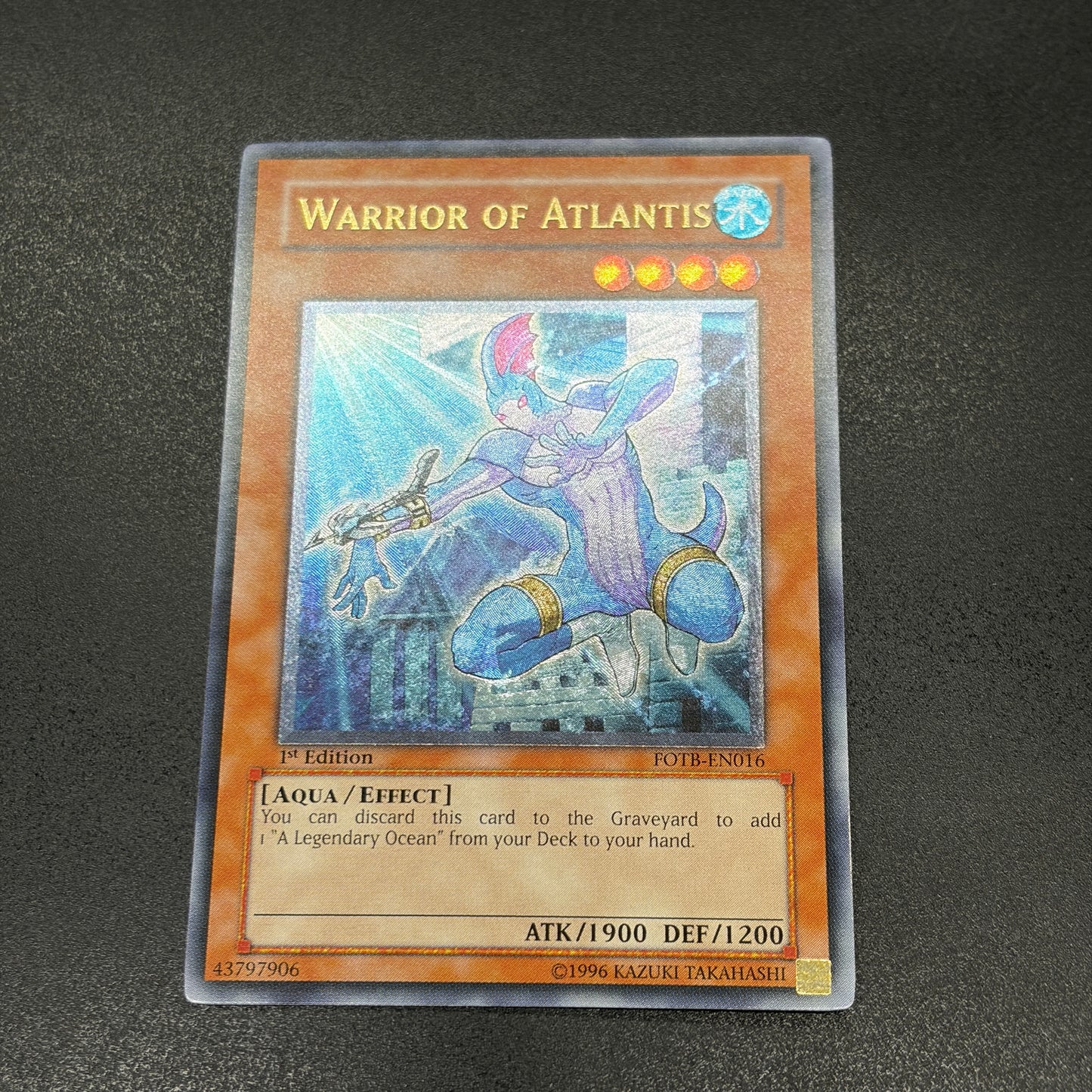 遊戯王　アトランティスの戦士/レリーフ/英語/1st/北米版