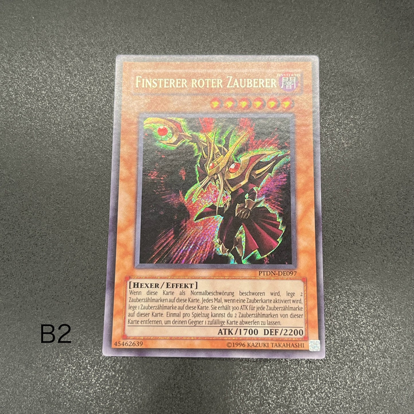 遊戯王　闇紅の魔導師/シークレット/ドイツ/EU版