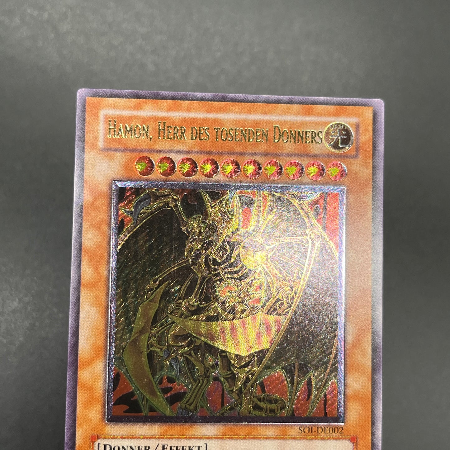 遊戯王　降雷皇ハモン/レリーフ/ドイツ語/EU版