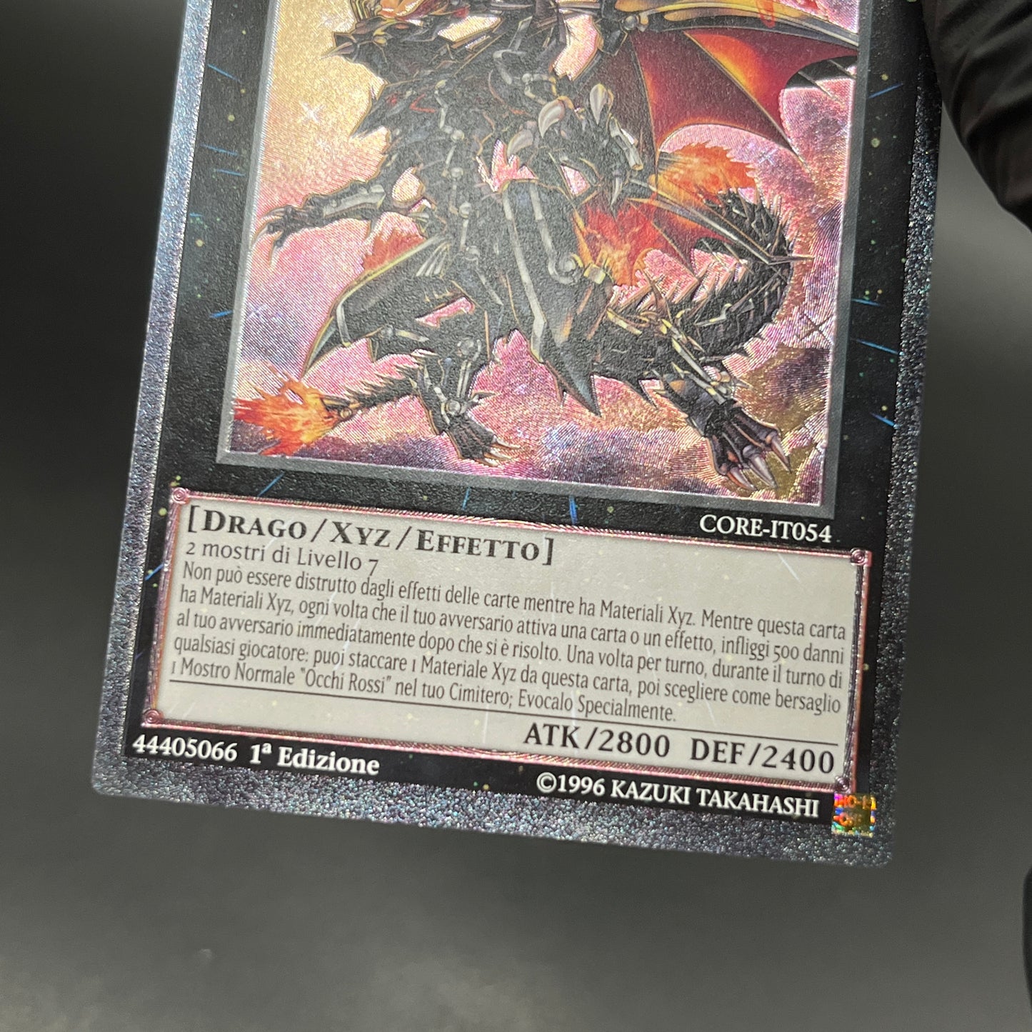 遊戯王　真紅眼の鋼炎竜/レリーフ/イタリア語/1st/EU版