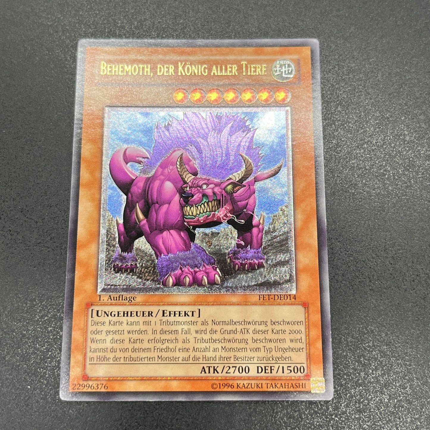 遊戯王　百獣王 ベヒーモス/レリーフ/ドイツ/1st