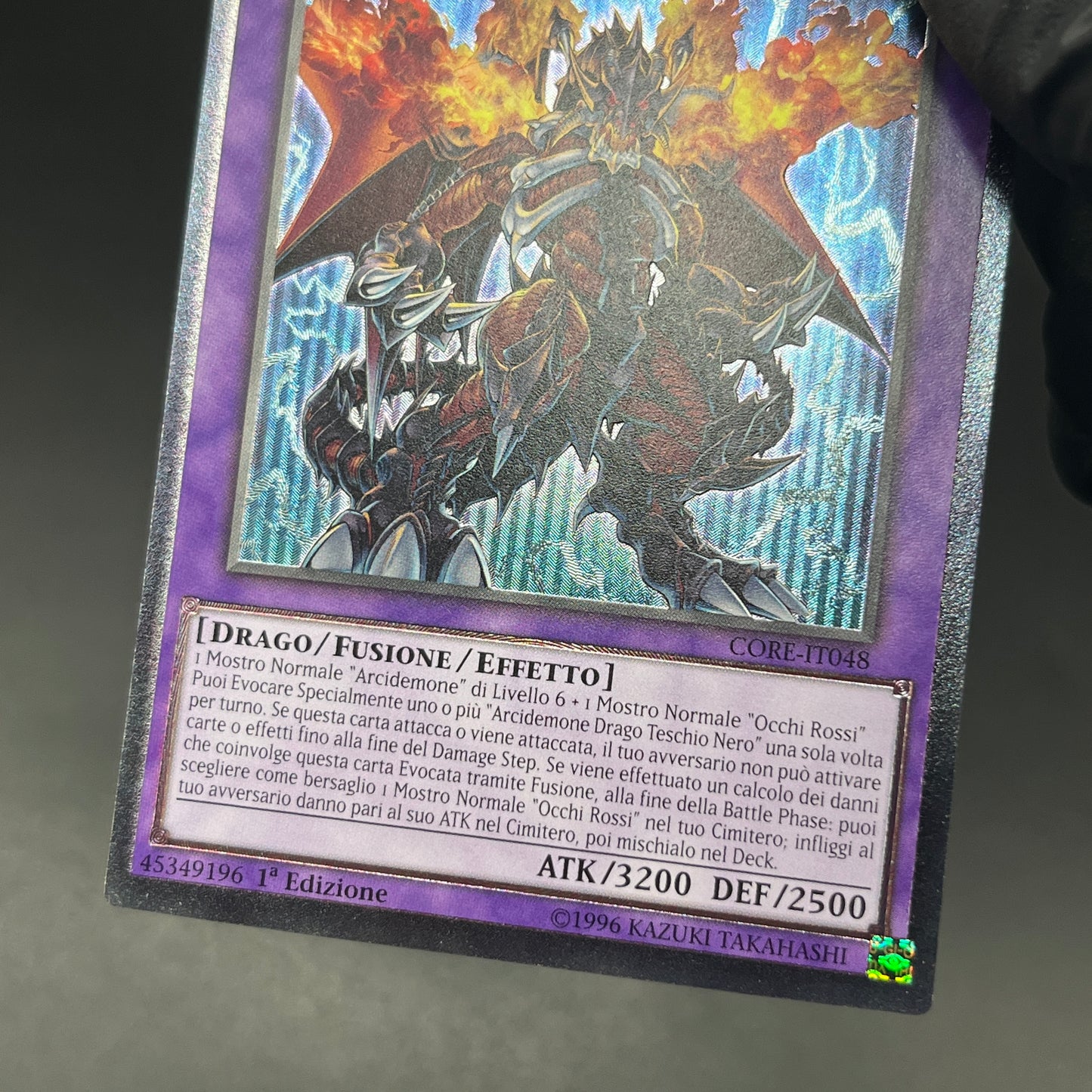 遊戯王　悪魔竜ブラック・デーモンズ・ドラゴン/レリーフ/イタリア/1st/EU版