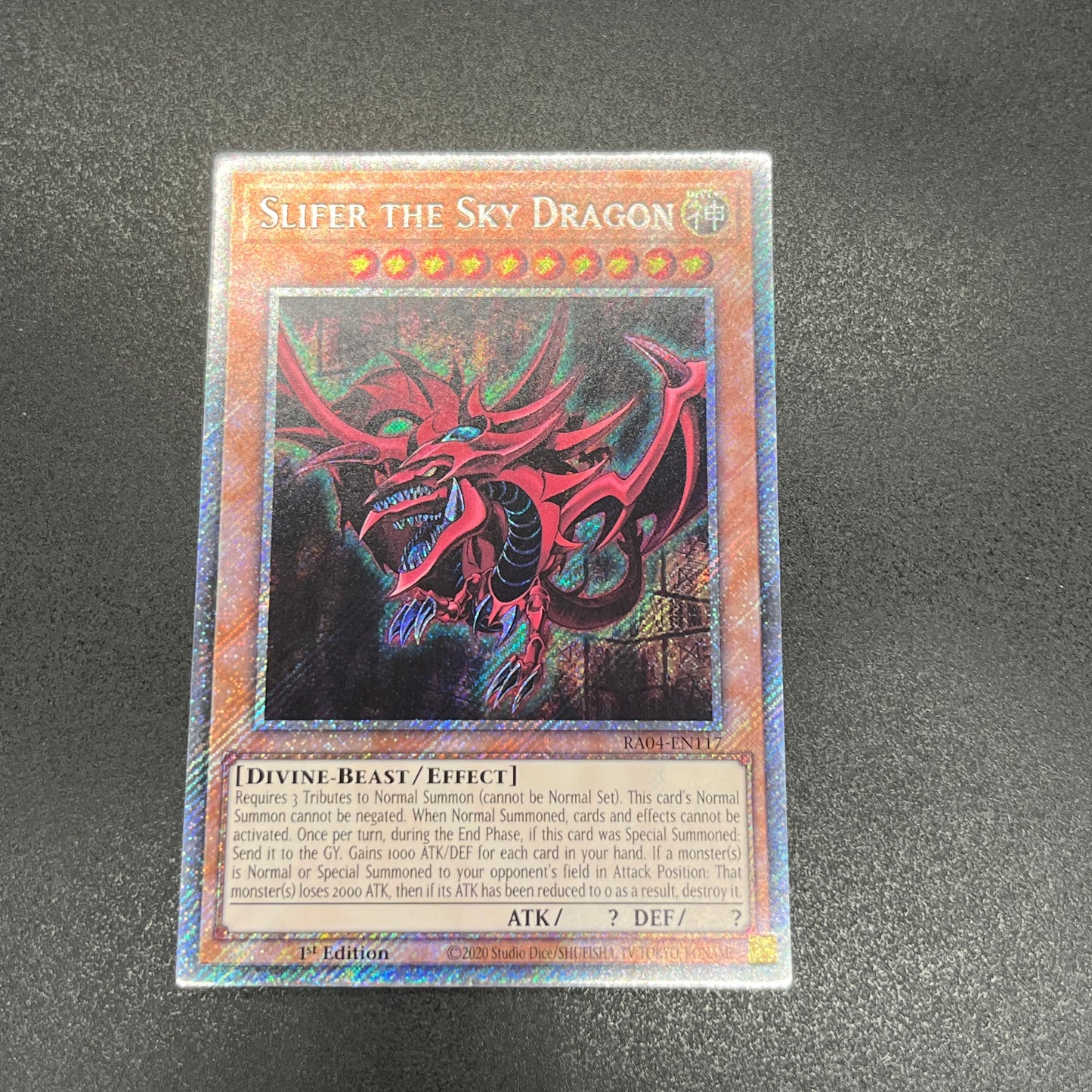 遊戯王　オシリスの天空竜/プラチナ/英語/1st/EU版