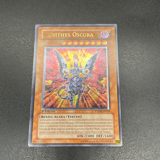 遊戯王　ダーク・ネフティス/レリーフ/スペイン/1st/EU版