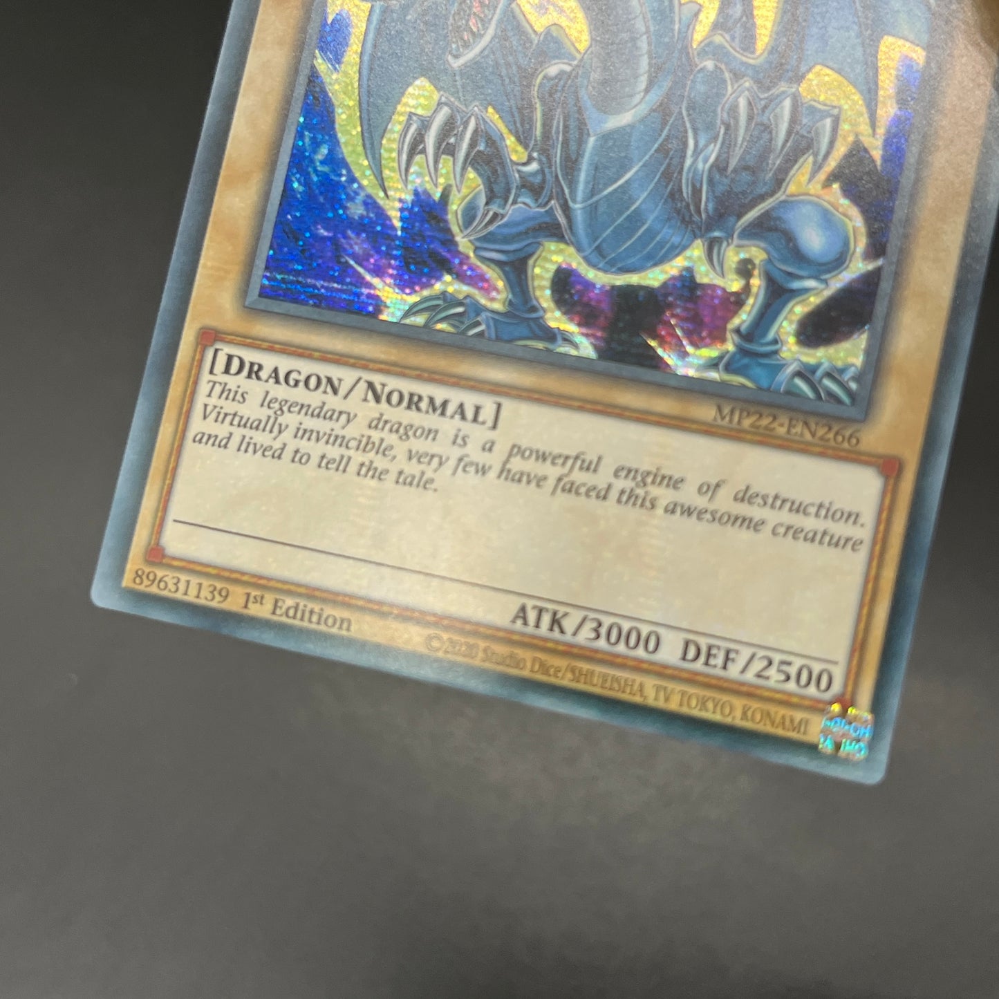 遊戯王　青眼の白龍/シークレット/英語/1st/EU版