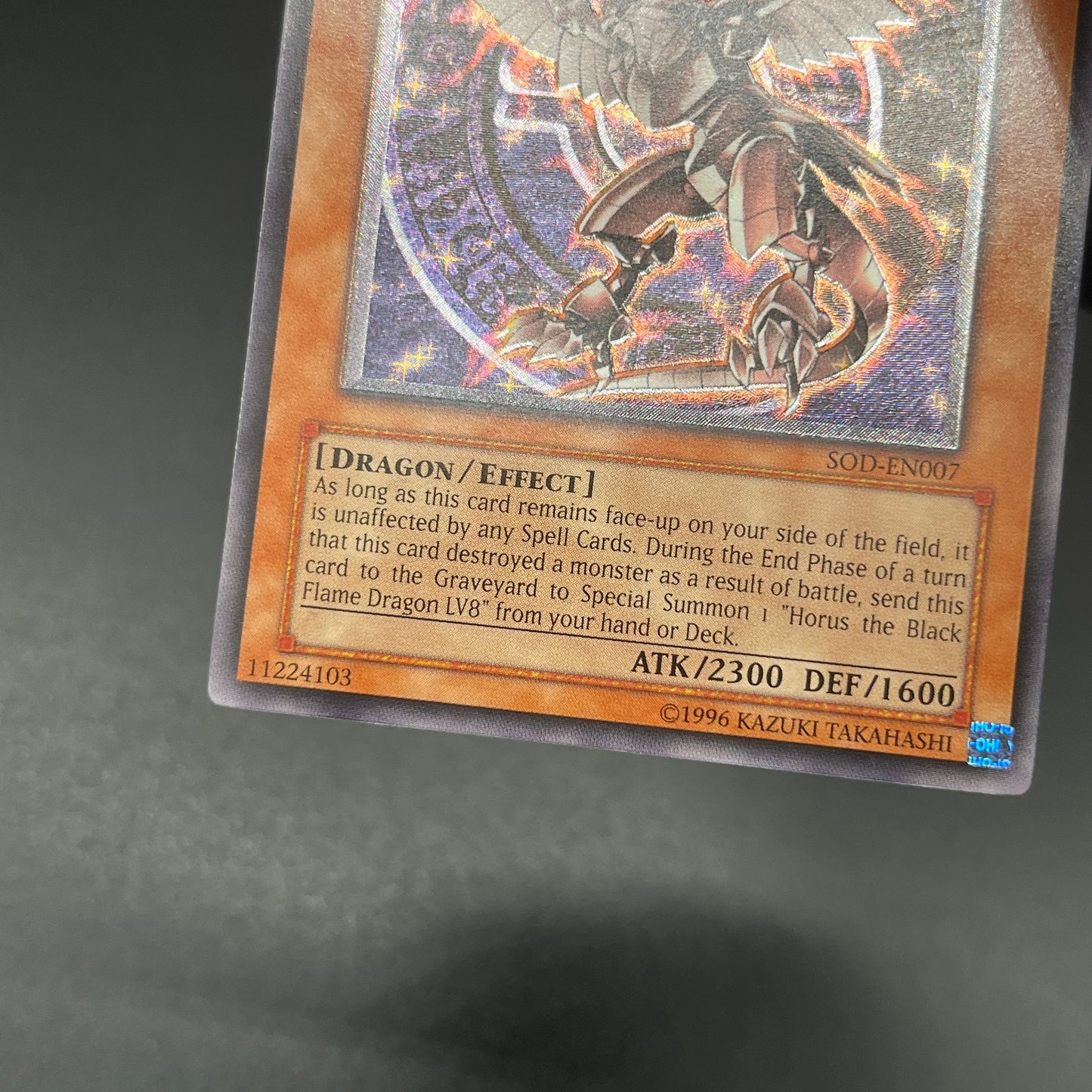 遊戯王　ホルスの黒炎竜 ＬＶ６/レリーフ/英語