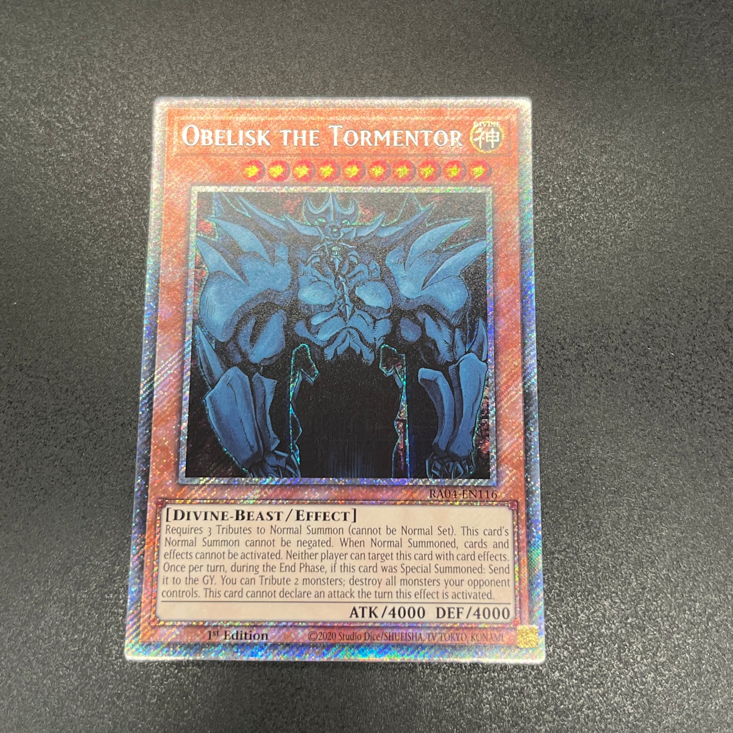 遊戯王　オベリスクの巨神兵/プラチナ/英語/1st/EU版