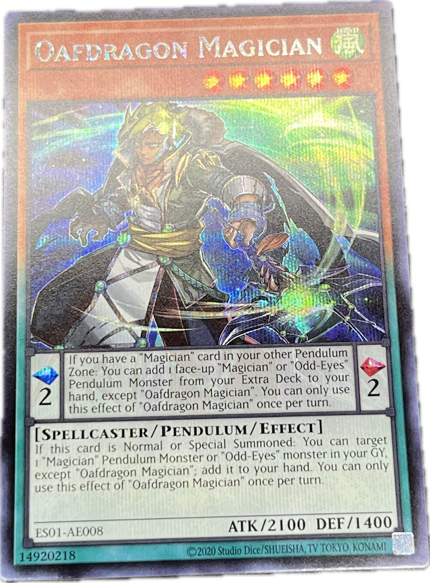 遊戯王　賤竜の魔術師/シークレット/英語/泰亜版