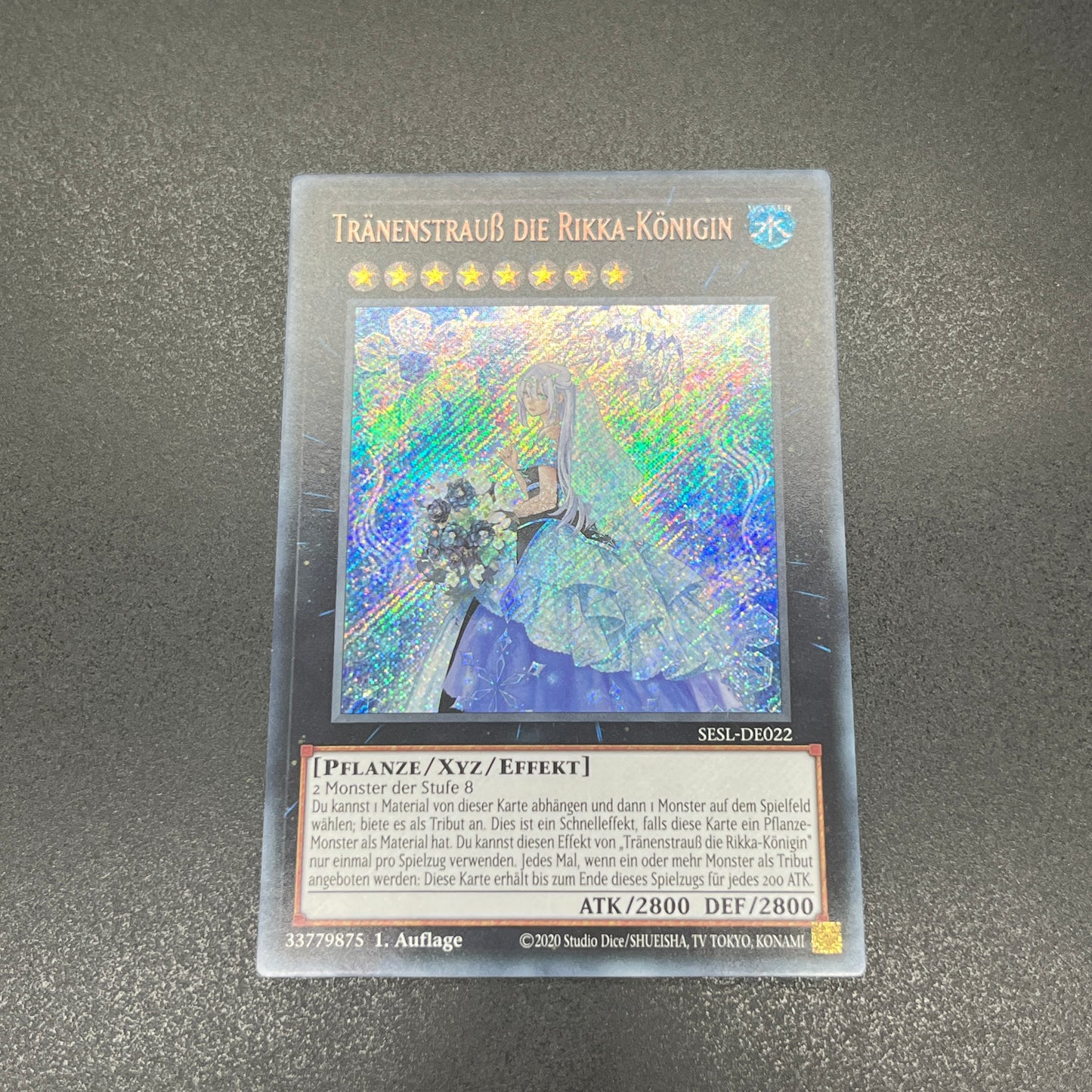 遊戯王　六花聖ティアドロップ/シークレット/ドイツ語/1st/EU版