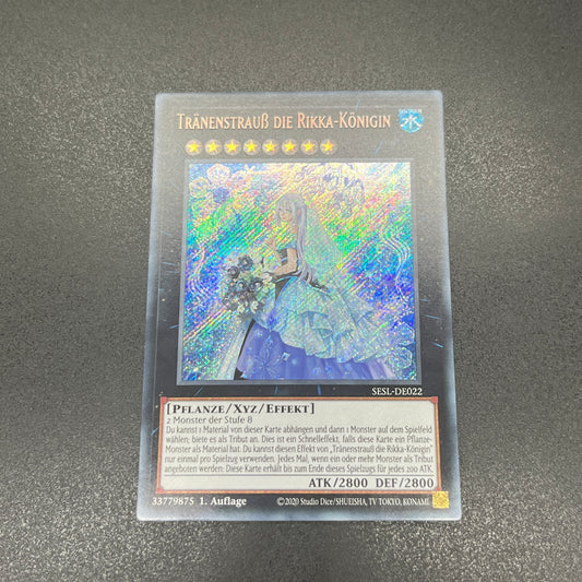 遊戯王　六花聖ティアドロップ/シークレット/ドイツ語/1st/EU版