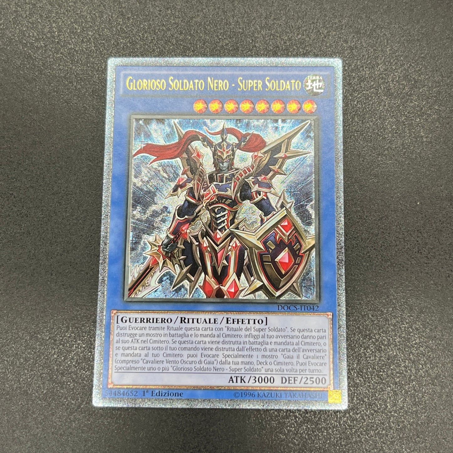 遊戯王　超戦士カオスソルジャー/レリーフ/イタリア語/1st/EU版